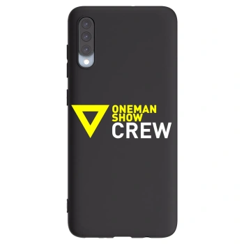 Picasee silikónový čierny obal pre Samsung Galaxy A70 A705F - ONEMANSHOW CREW