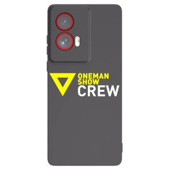 Picasee silikónový čierny obal pre Motorola Edge 50 Fusion - ONEMANSHOW CREW