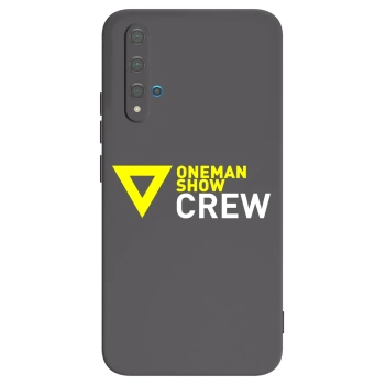 Picasee silikónový čierny obal pre Huawei Nova 5T - ONEMANSHOW CREW