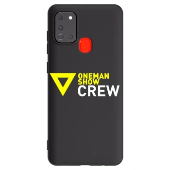 Picasee silikónový čierny obal pre Samsung Galaxy A21s - ONEMANSHOW CREW