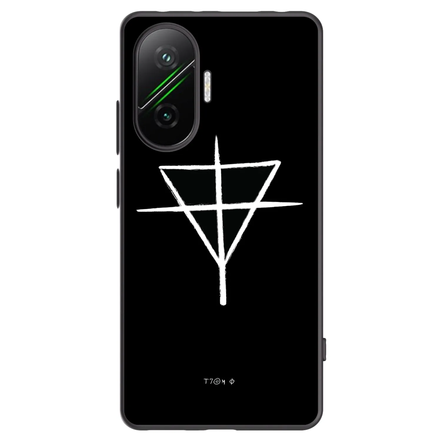 Silikónový čierny obal pre Xiaomi Poco F7 5G - ONEMANSHOW THE GAME