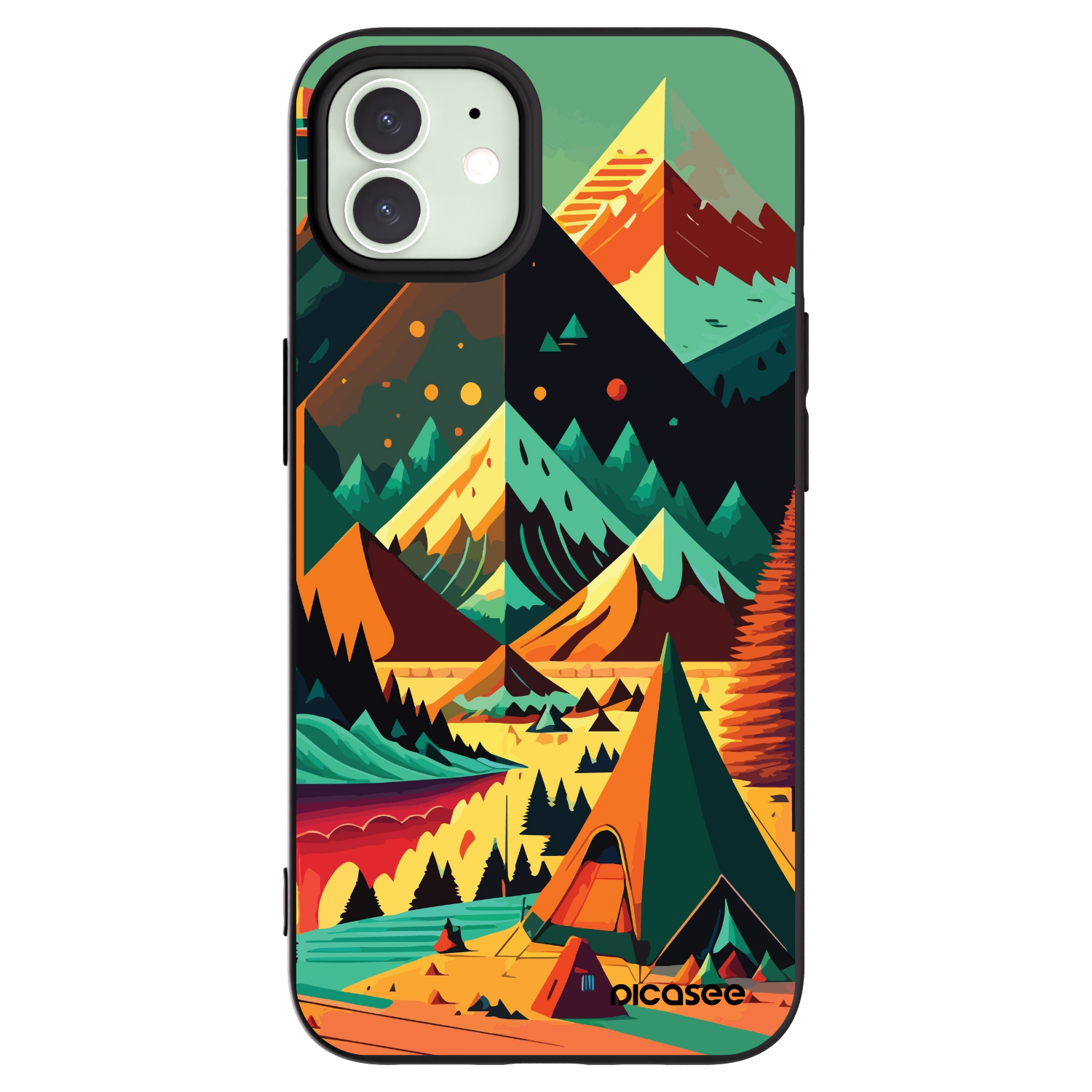 Picasee silikónový čierny obal pre Apple iPhone 12 - Colorado