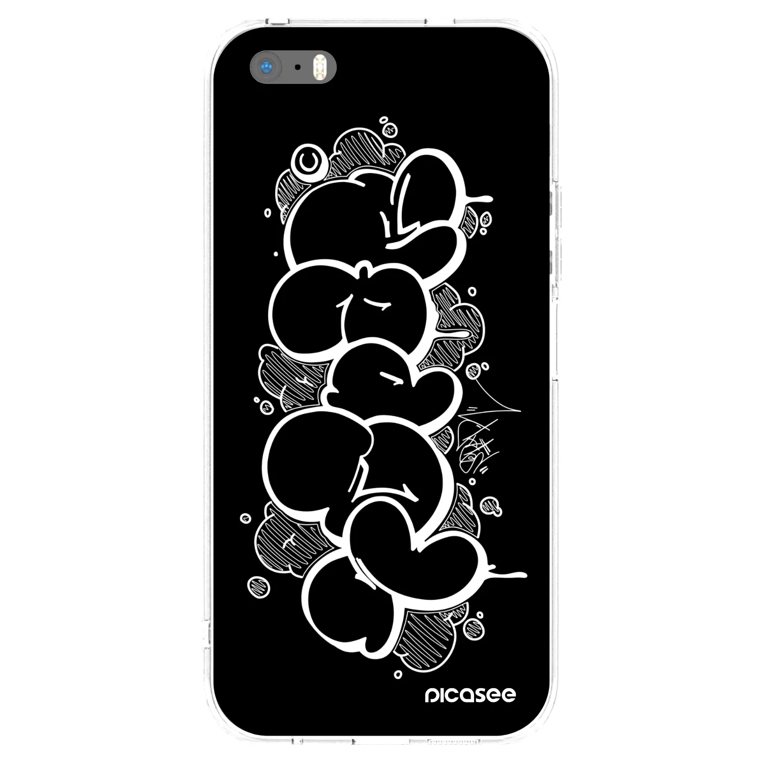 Picasee silikónový prehľadný obal pre Apple iPhone 5/5S/SE - Throw UP