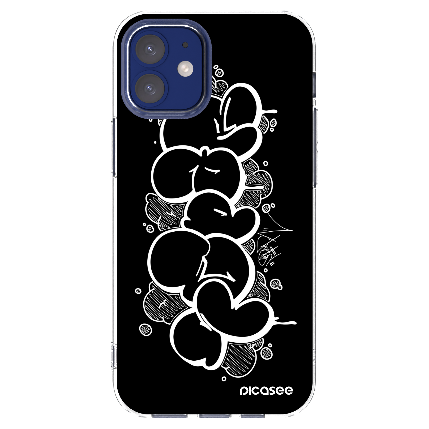 Picasee silikónový prehľadný obal pre Apple iPhone 12 mini - Throw UP