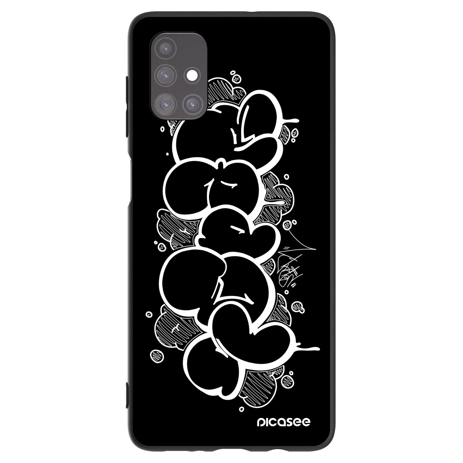 Picasee silikónový čierny obal pre Samsung Galaxy M51 M515F - Throw UP