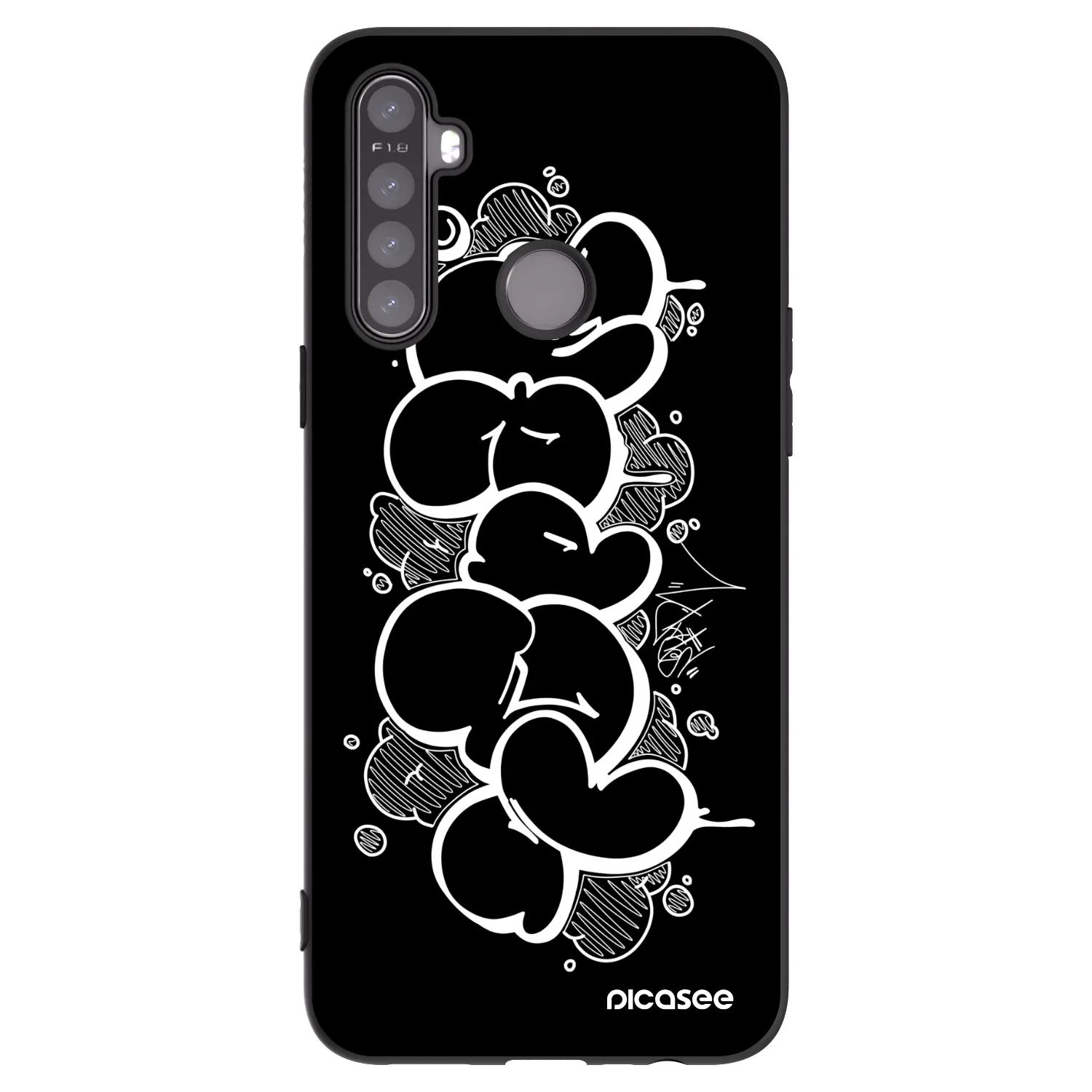 Picasee silikónový čierny obal pre Realme 6i - Throw UP