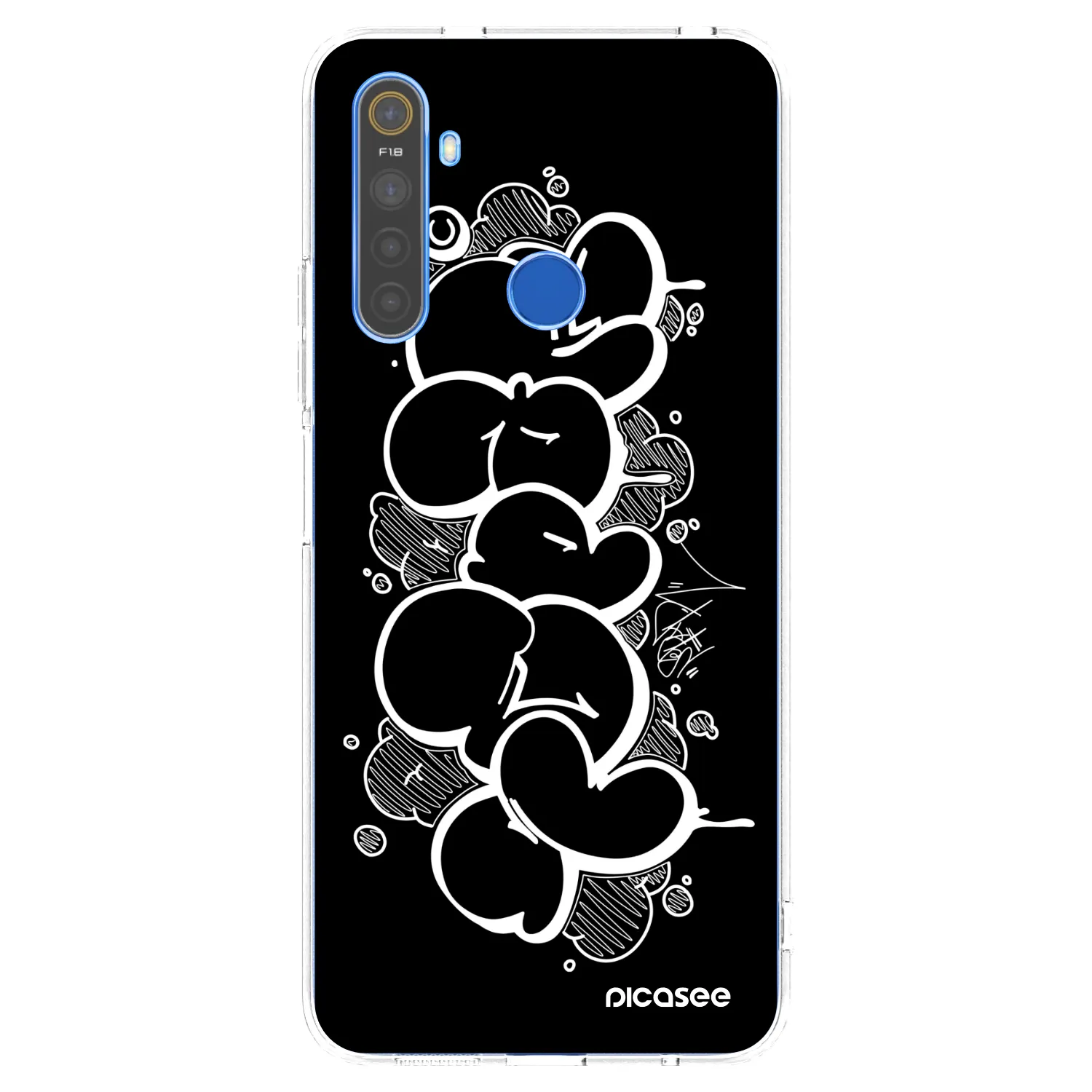 Picasee silikónový prehľadný obal pre Realme 5 - Throw UP