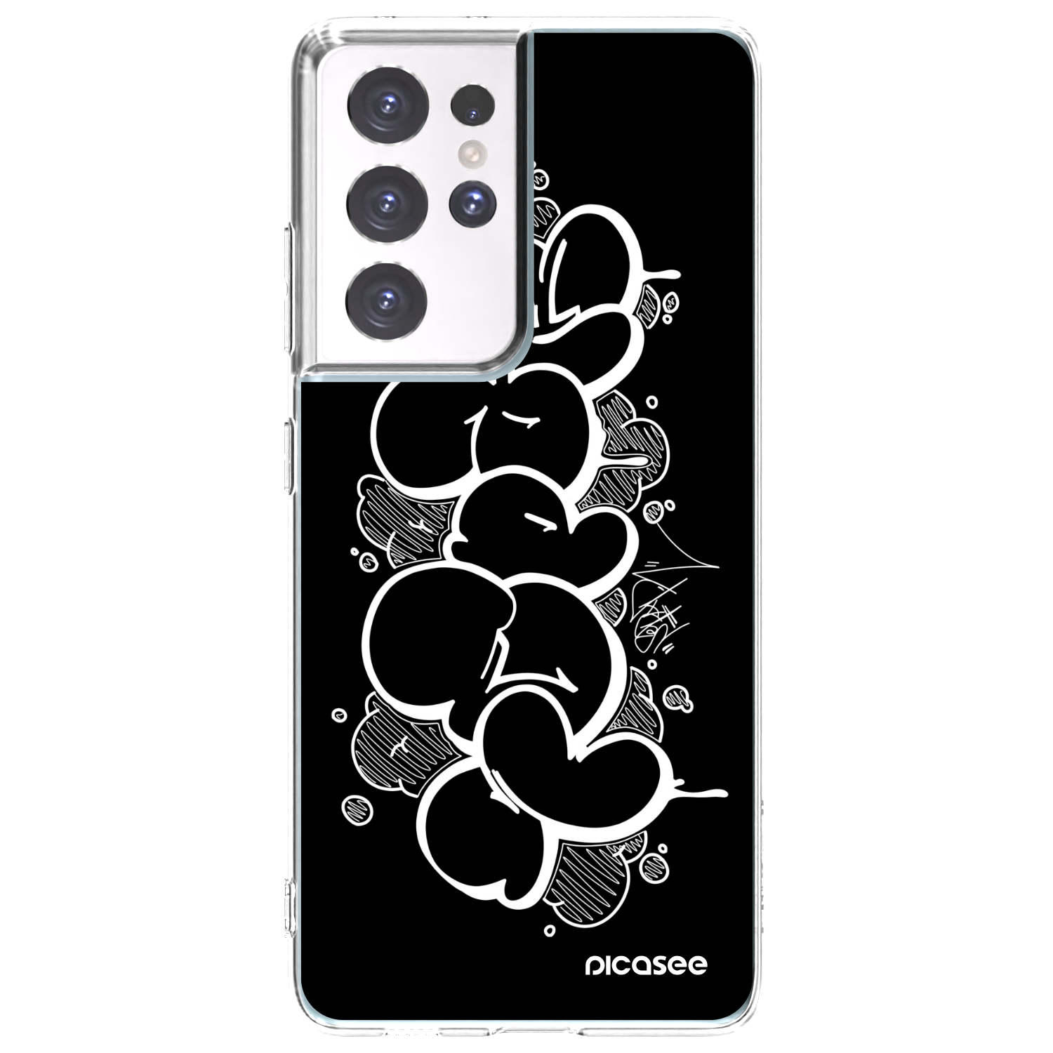 Picasee silikónový prehľadný obal pre Samsung Galaxy S21 Ultra 5G G998B - Throw UP