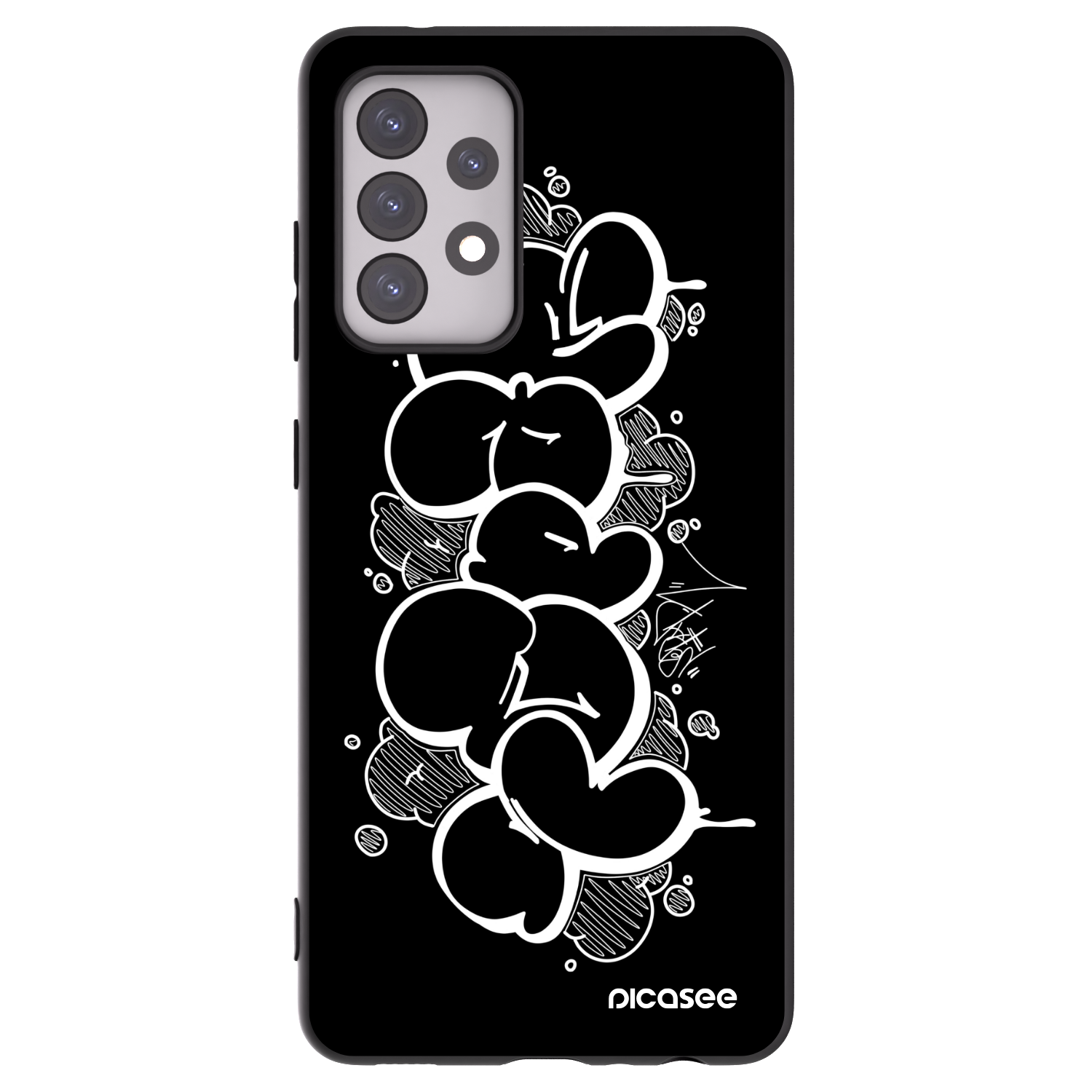 Picasee silikónový čierny obal pre Samsung Galaxy A52 5G A525F - Throw UP