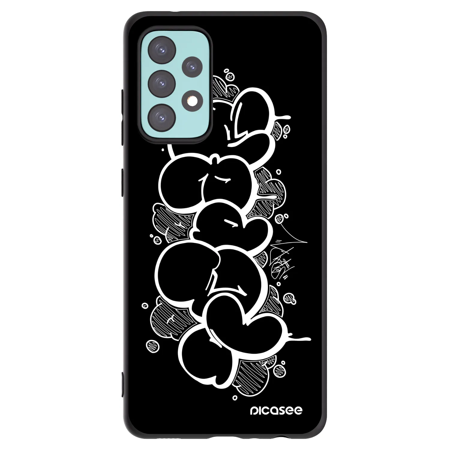 Picasee silikónový čierny obal pre Samsung Galaxy A72 A725F - Throw UP
