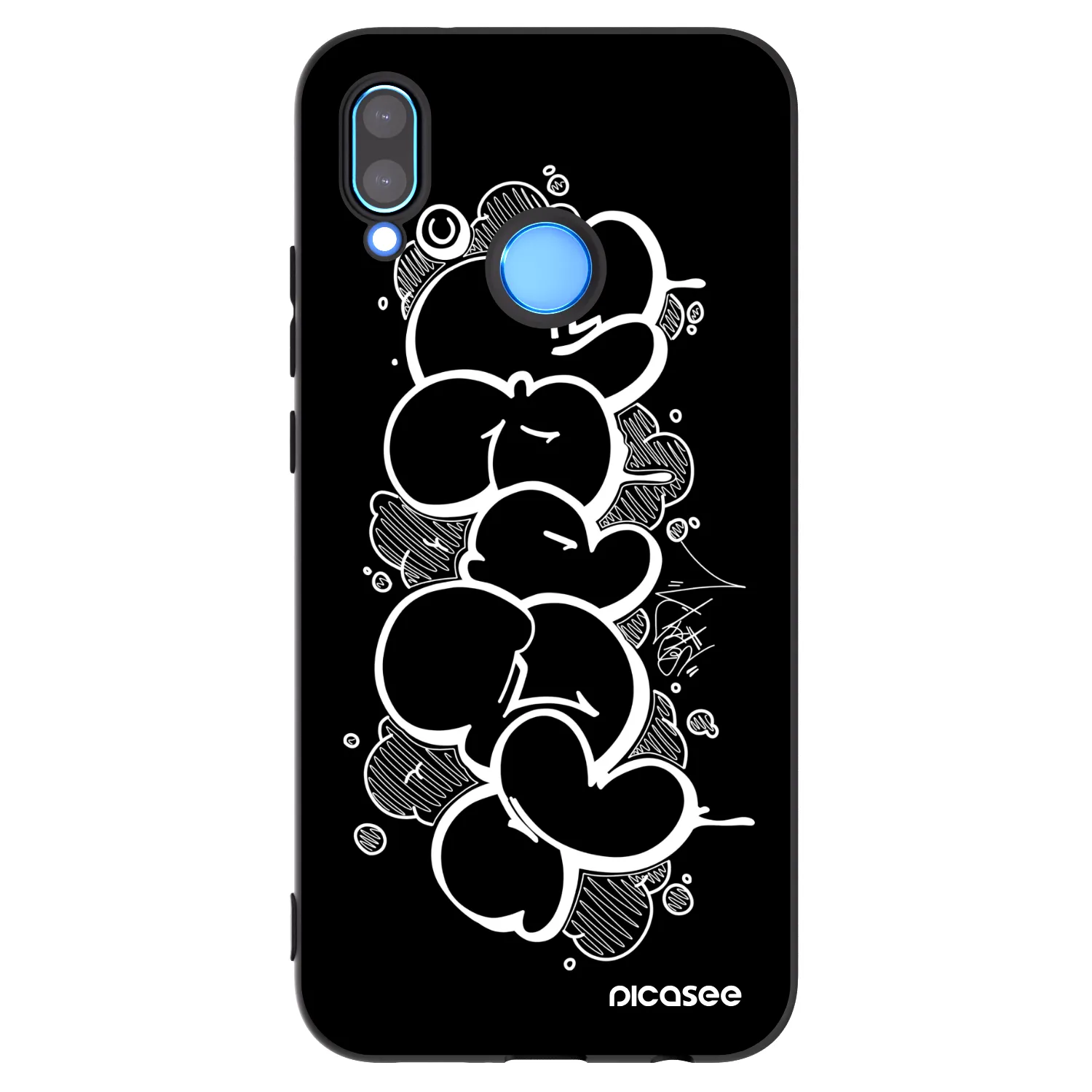 Picasee silikónový čierny obal pre Huawei P20 Lite - Throw UP