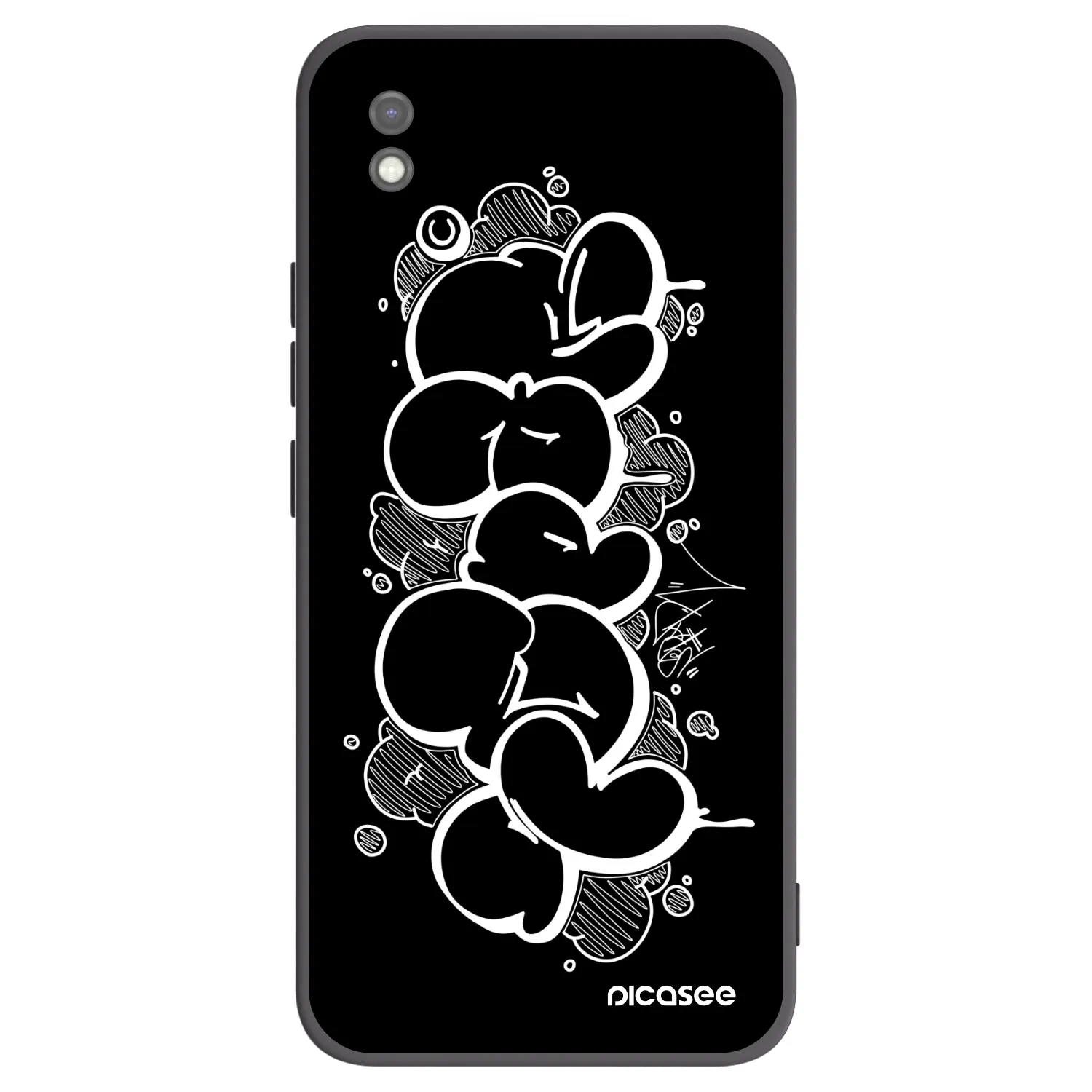 Picasee silikónový čierny obal pre Xiaomi Redmi 9AT - Throw UP