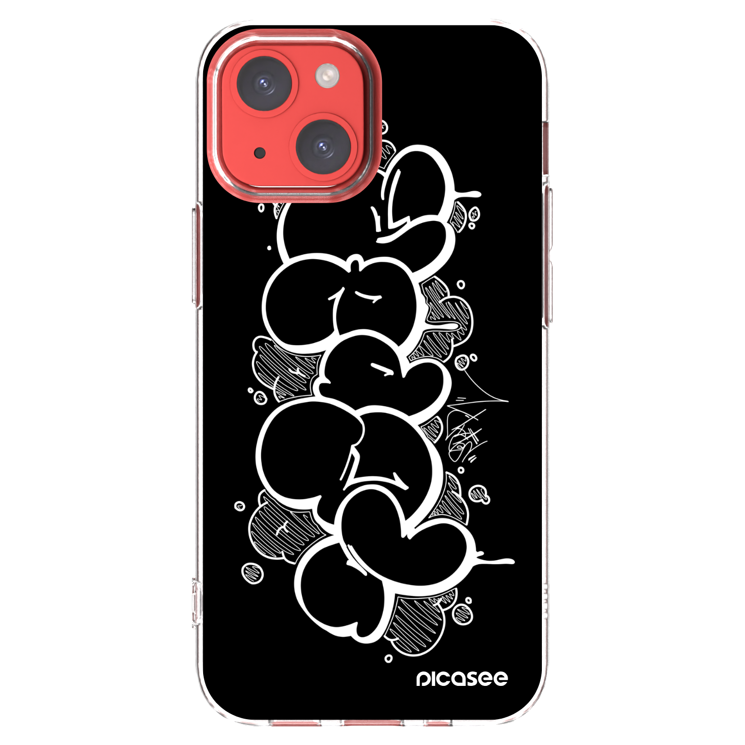 Picasee silikónový prehľadný obal pre Apple iPhone 13 mini - Throw UP