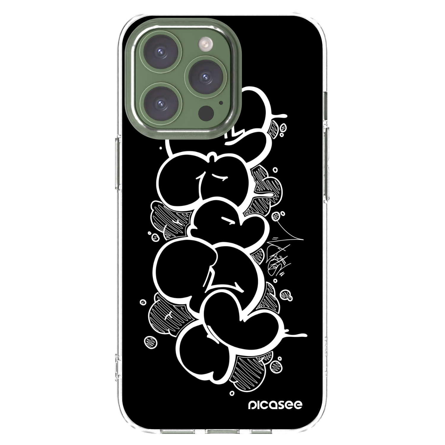 Picasee silikónový prehľadný obal pre Apple iPhone 13 Pro - Throw UP