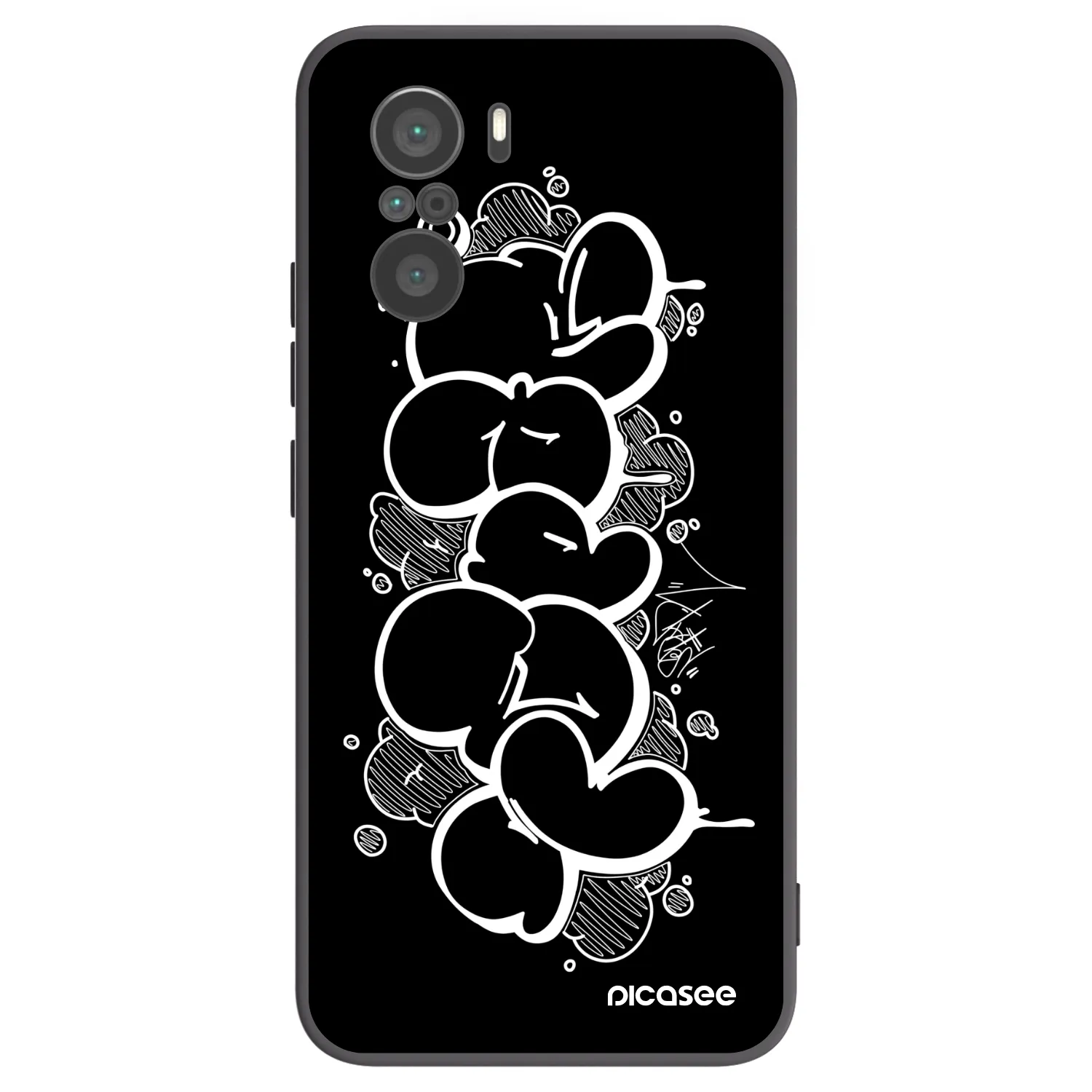 Picasee silikónový čierny obal pre Xiaomi Poco F3 - Throw UP