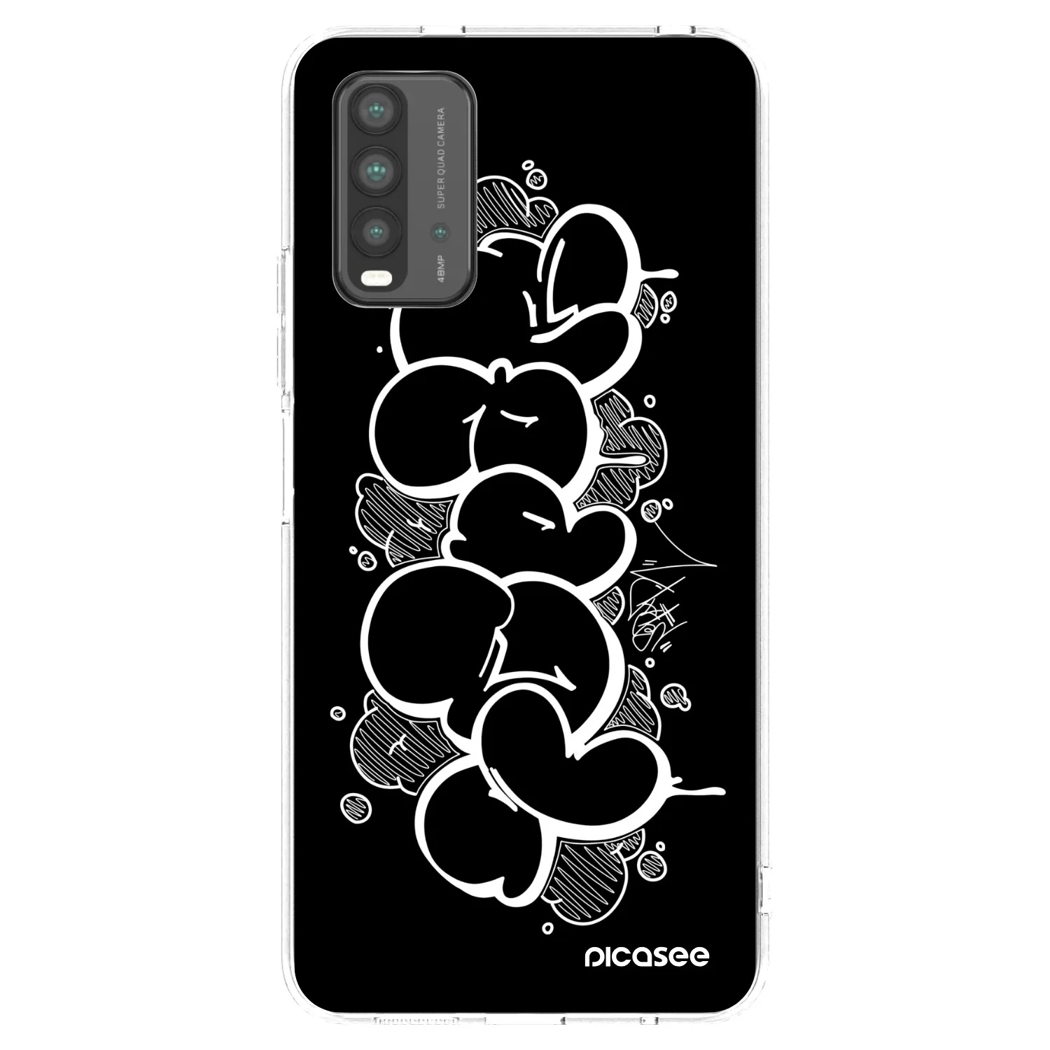 Picasee silikónový čierny obal pre Xiaomi Redmi 9T - Throw UP