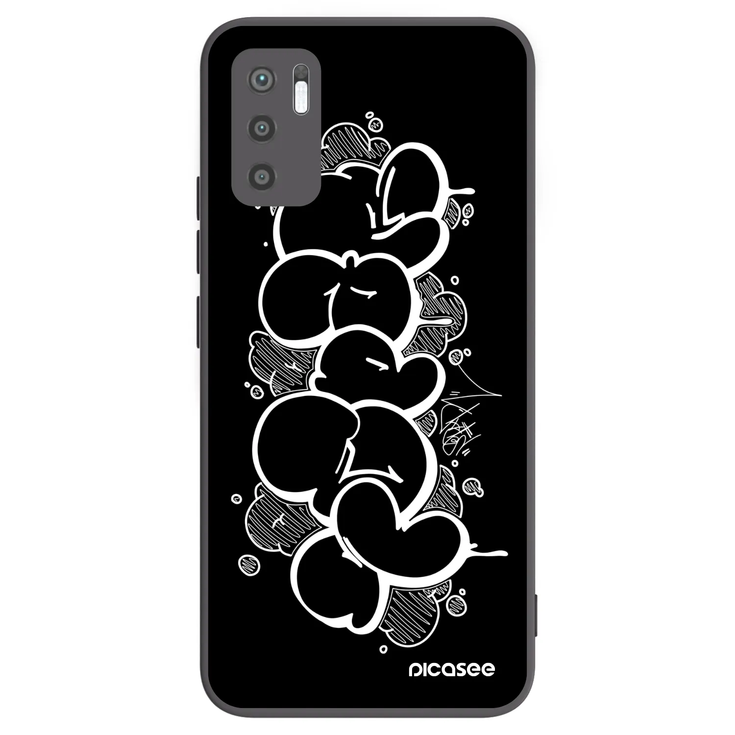 Picasee silikónový čierny obal pre Xiaomi Redmi Note 10 5G - Throw UP