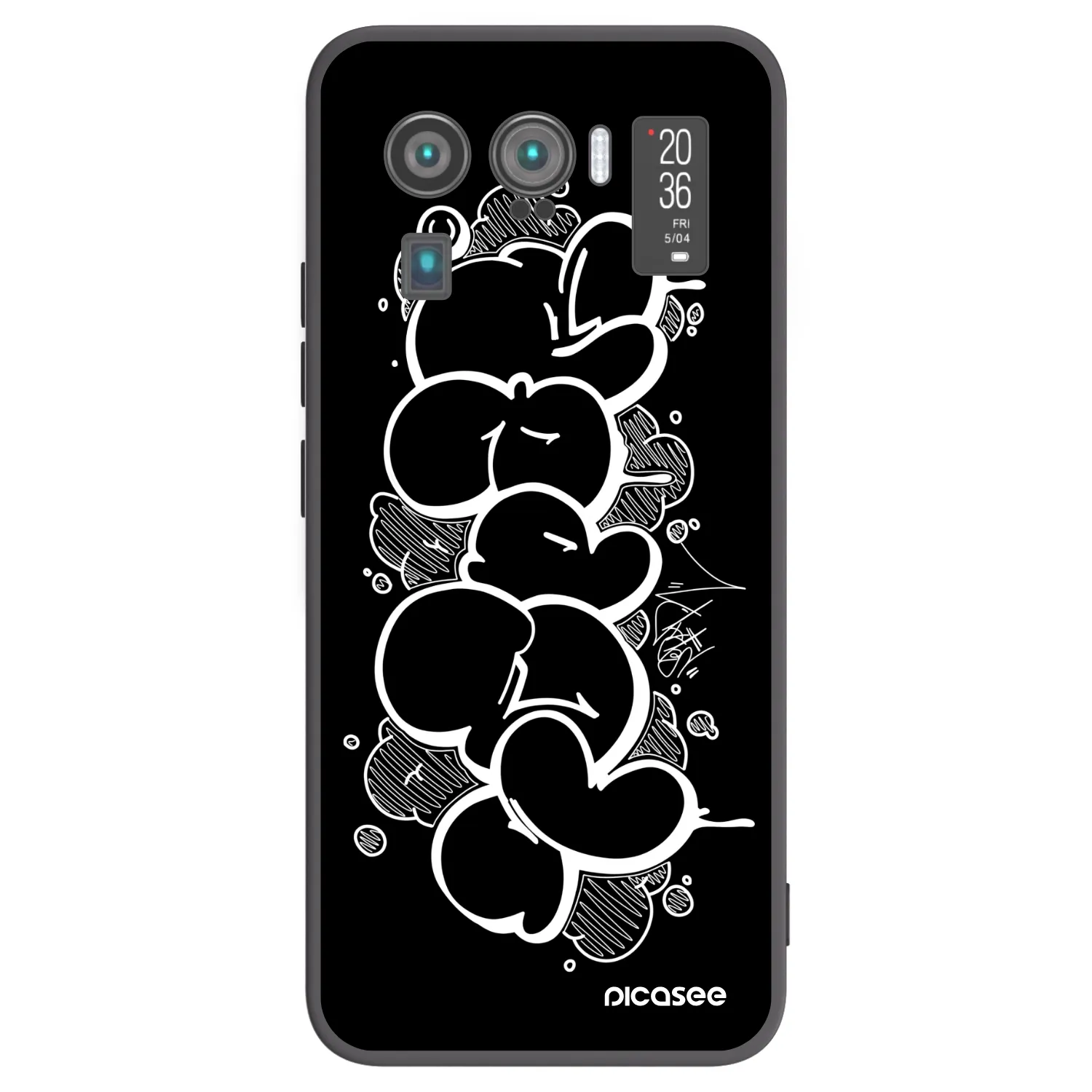 Picasee silikónový čierny obal pre Xiaomi Mi 11 Ultra - Throw UP