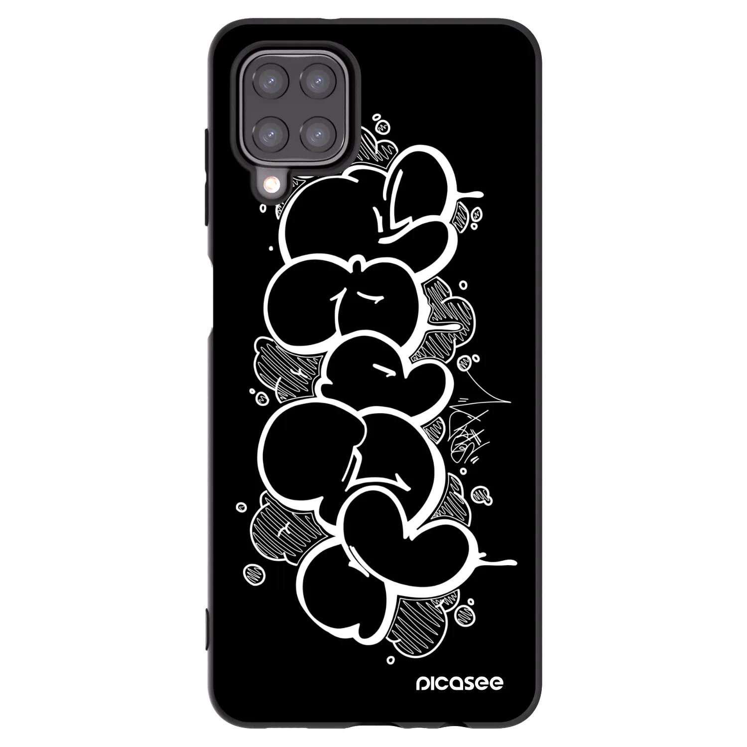 Picasee silikónový čierny obal pre Samsung Galaxy M12 M127F - Throw UP