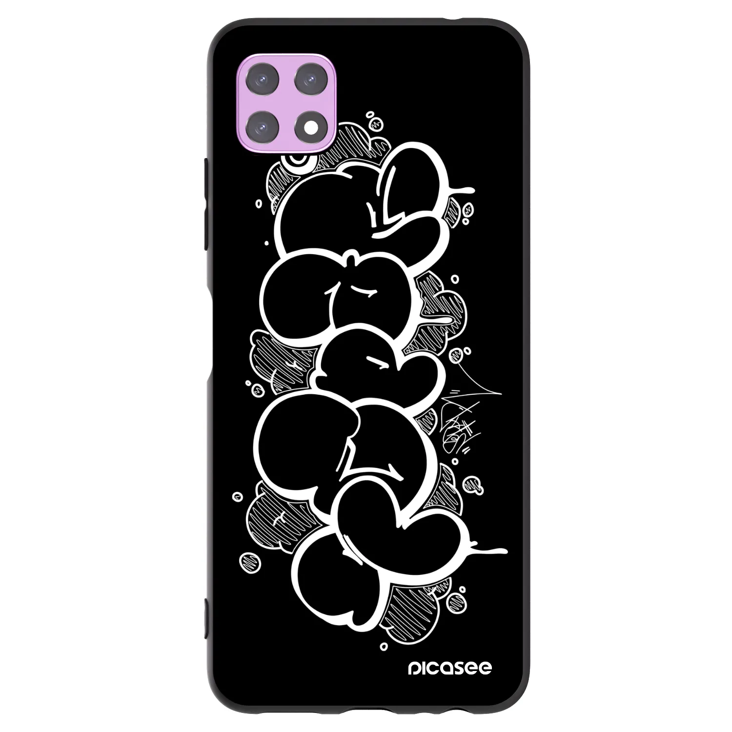 Picasee silikónový čierny obal pre Samsung Galaxy A22 A226B 5G - Throw UP