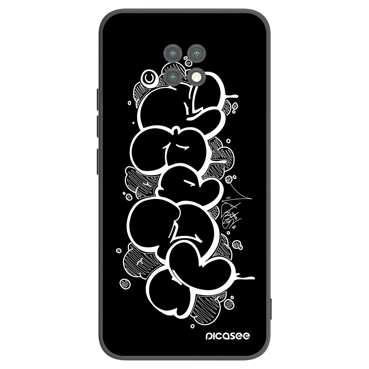 Picasee silikónový čierny obal pre Xiaomi Redmi Note 9T - Throw UP