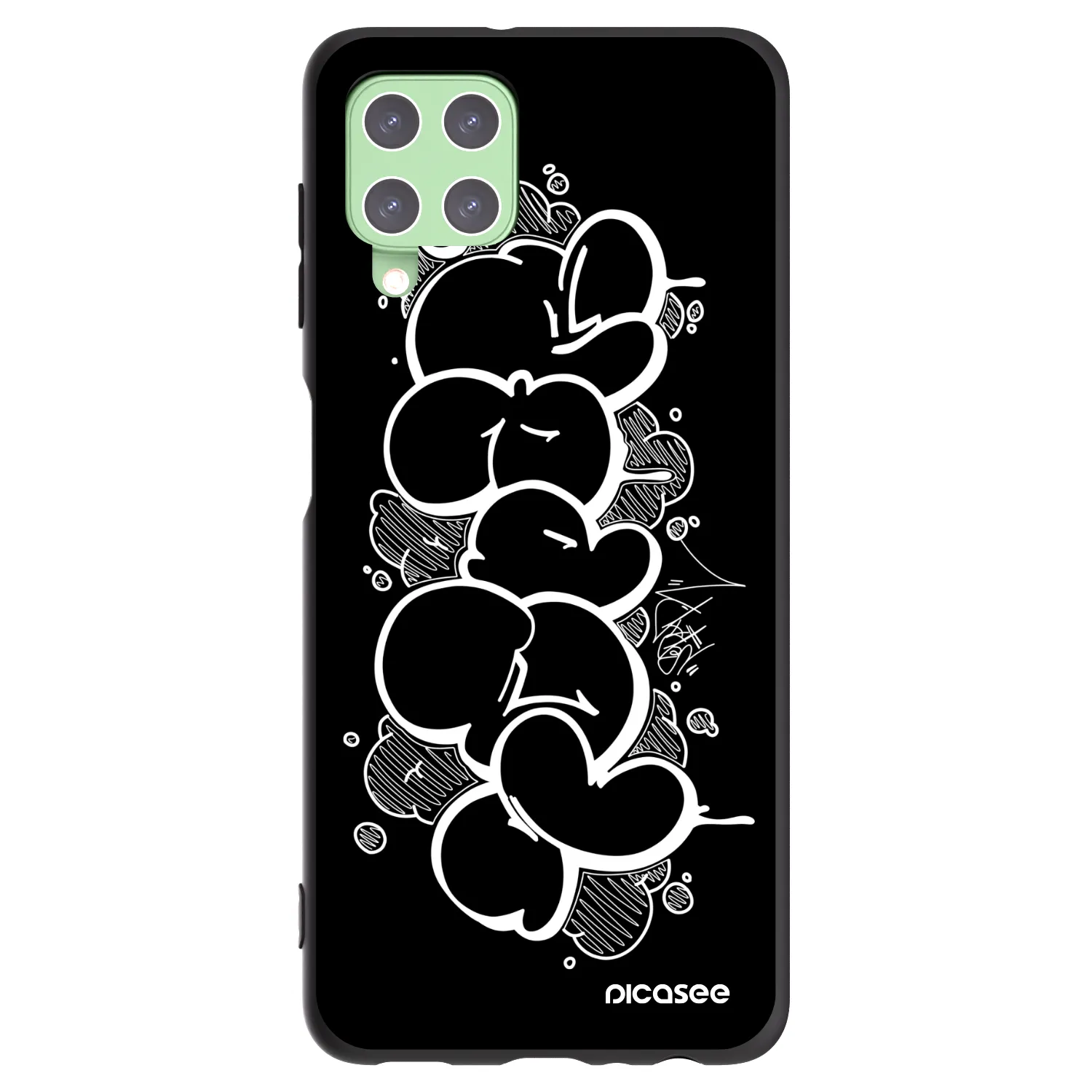 Picasee silikónový čierny obal pre Samsung Galaxy A22 A225F 4G - Throw UP