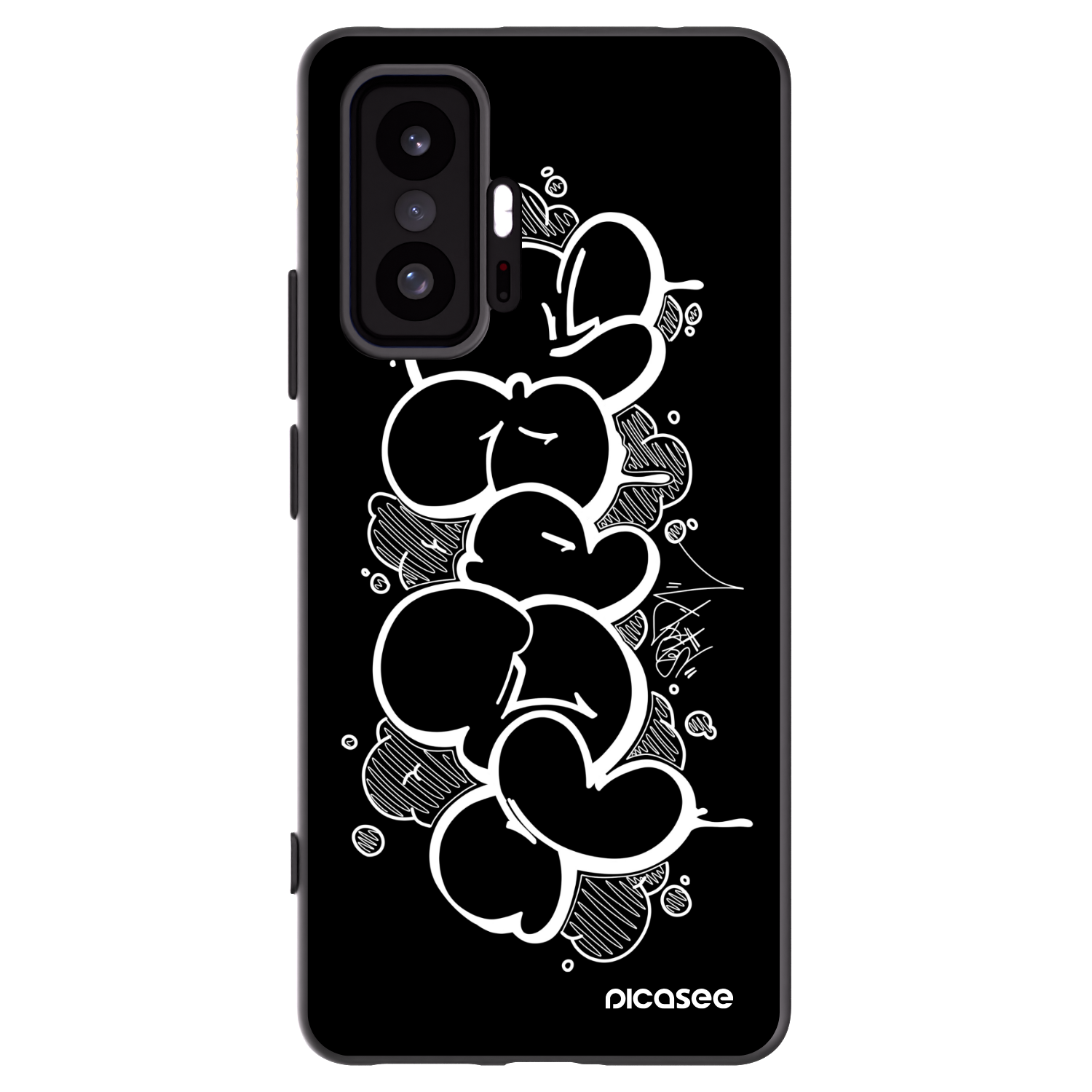 Picasee silikónový čierny obal pre Xiaomi 11T - Throw UP
