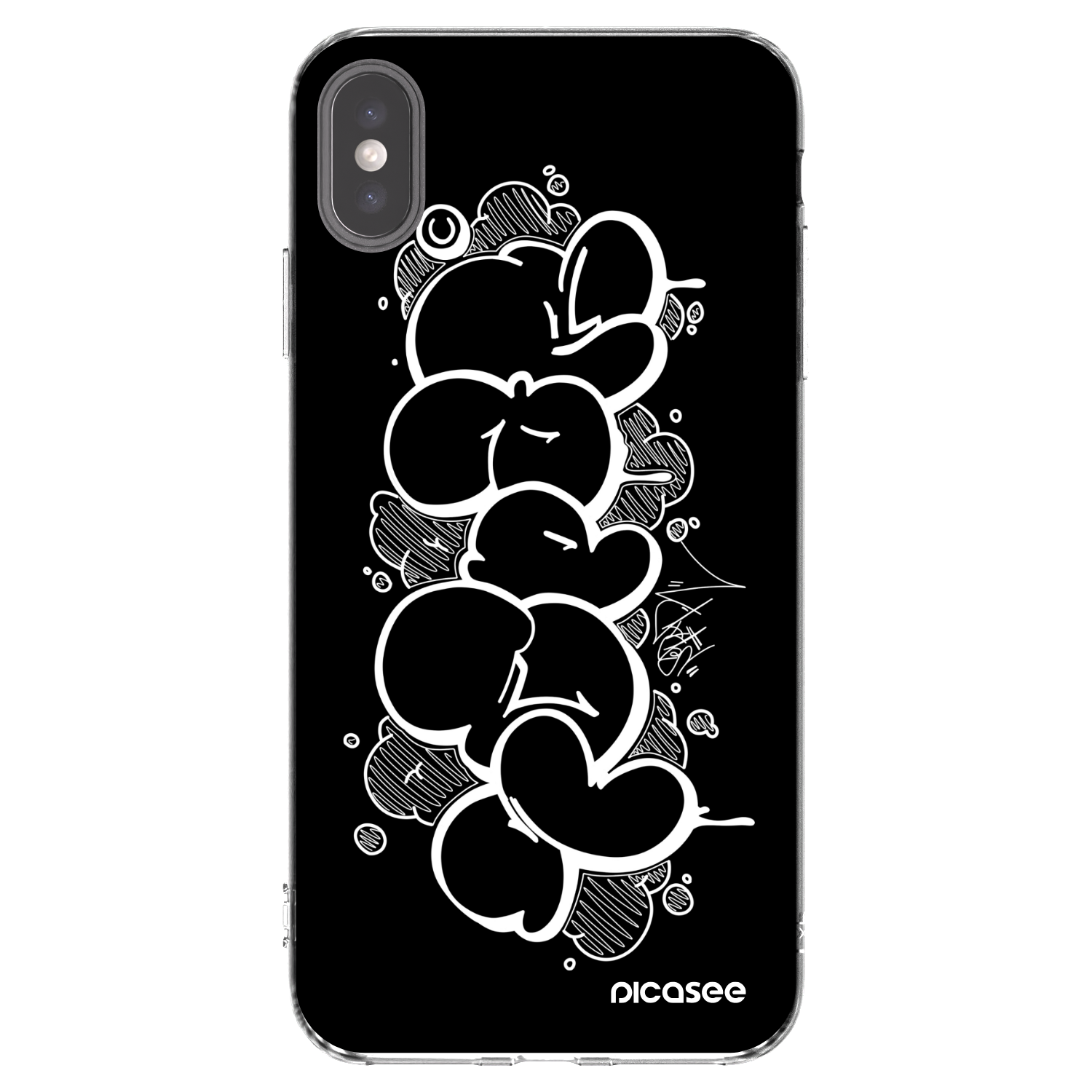 Picasee silikónový prehľadný obal pre Apple iPhone XS Max - Throw UP