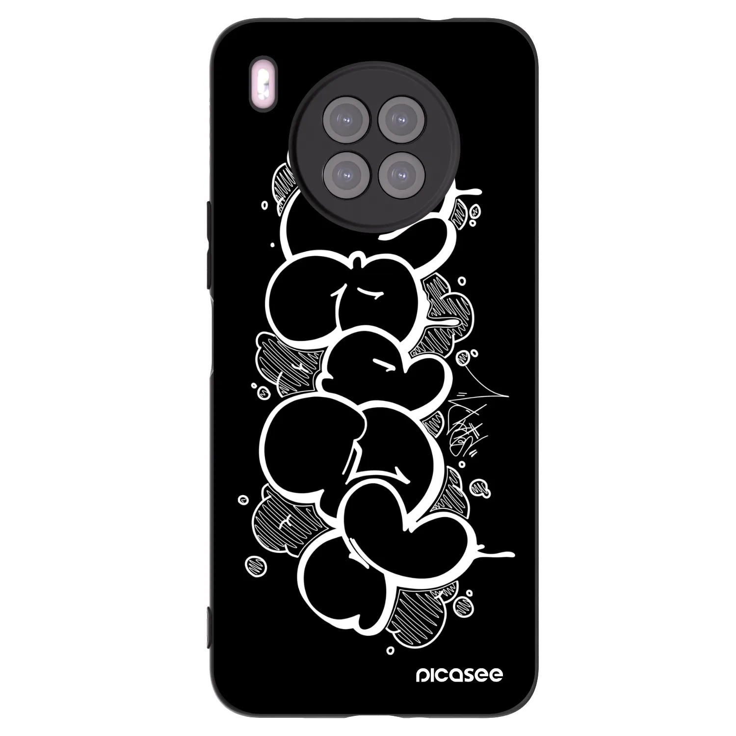 Picasee silikónový čierny obal pre Huawei Nova 8i - Throw UP