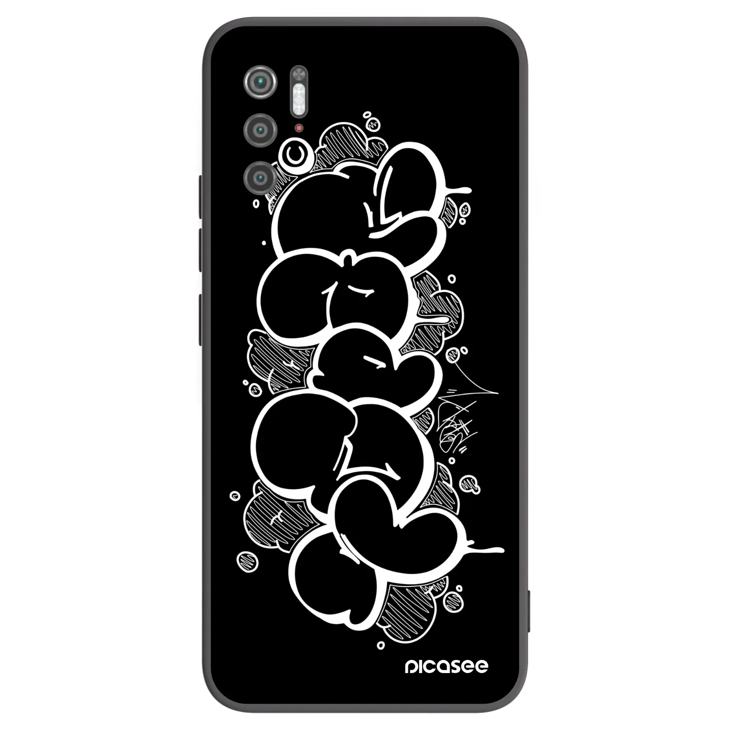 Picasee silikónový čierny obal pre Xiaomi Poco M3 Pro 5G - Throw UP