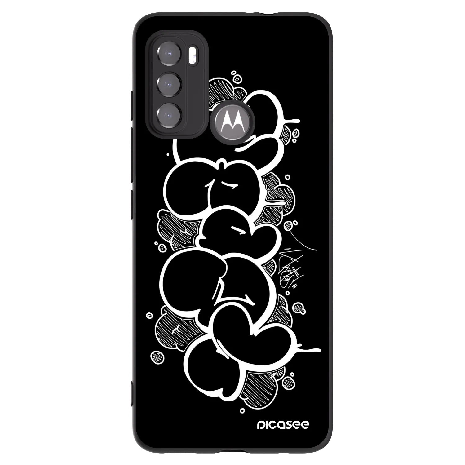 Picasee silikónový čierny obal pre Motorola Moto G60 - Throw UP