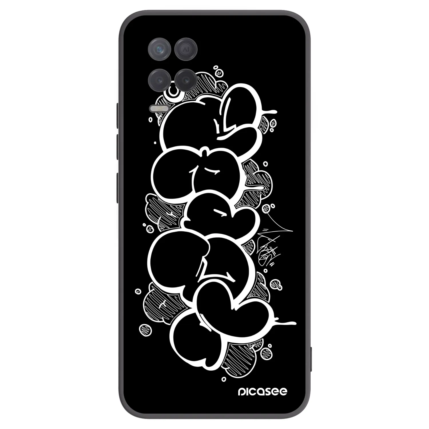 Picasee silikónový čierny obal pre Realme 8 5G - Throw UP