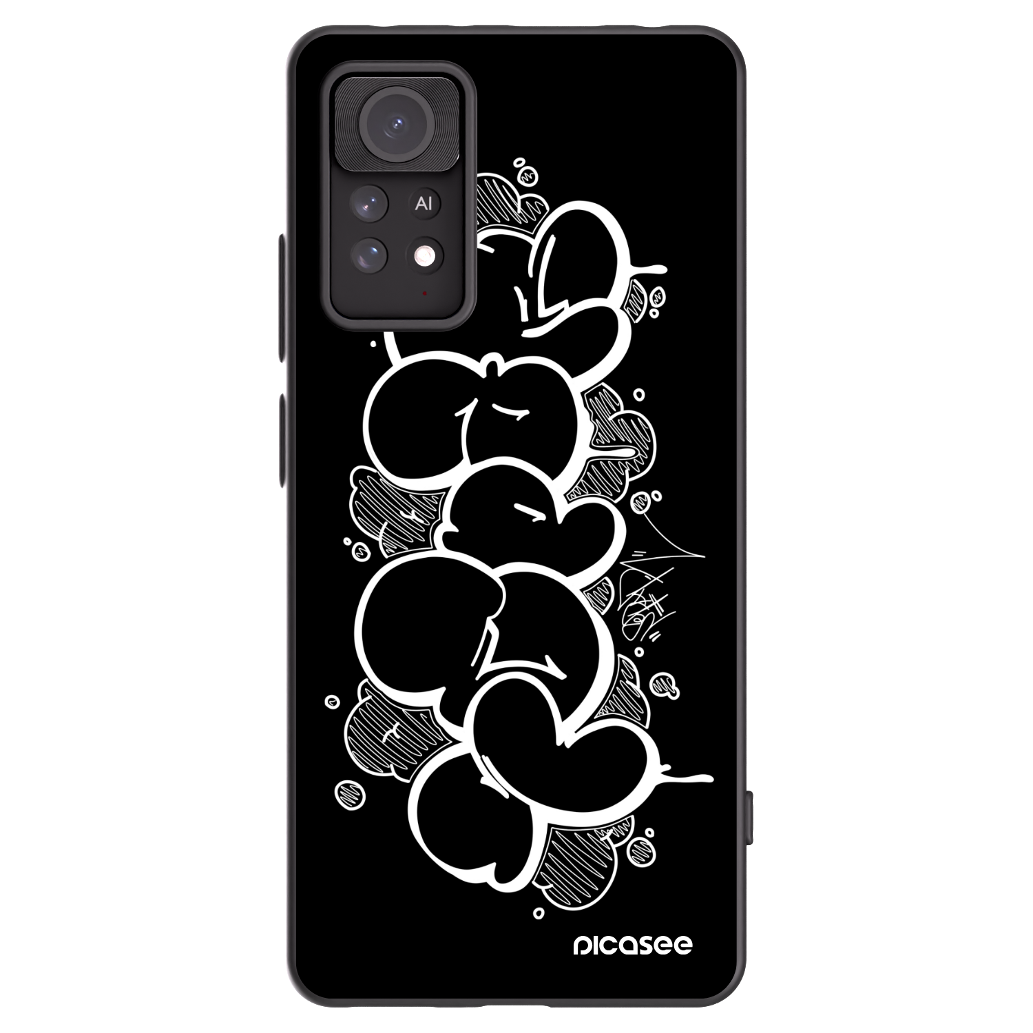 Picasee silikónový čierny obal pre Xiaomi Redmi Note 11 Pro 5G - Throw UP