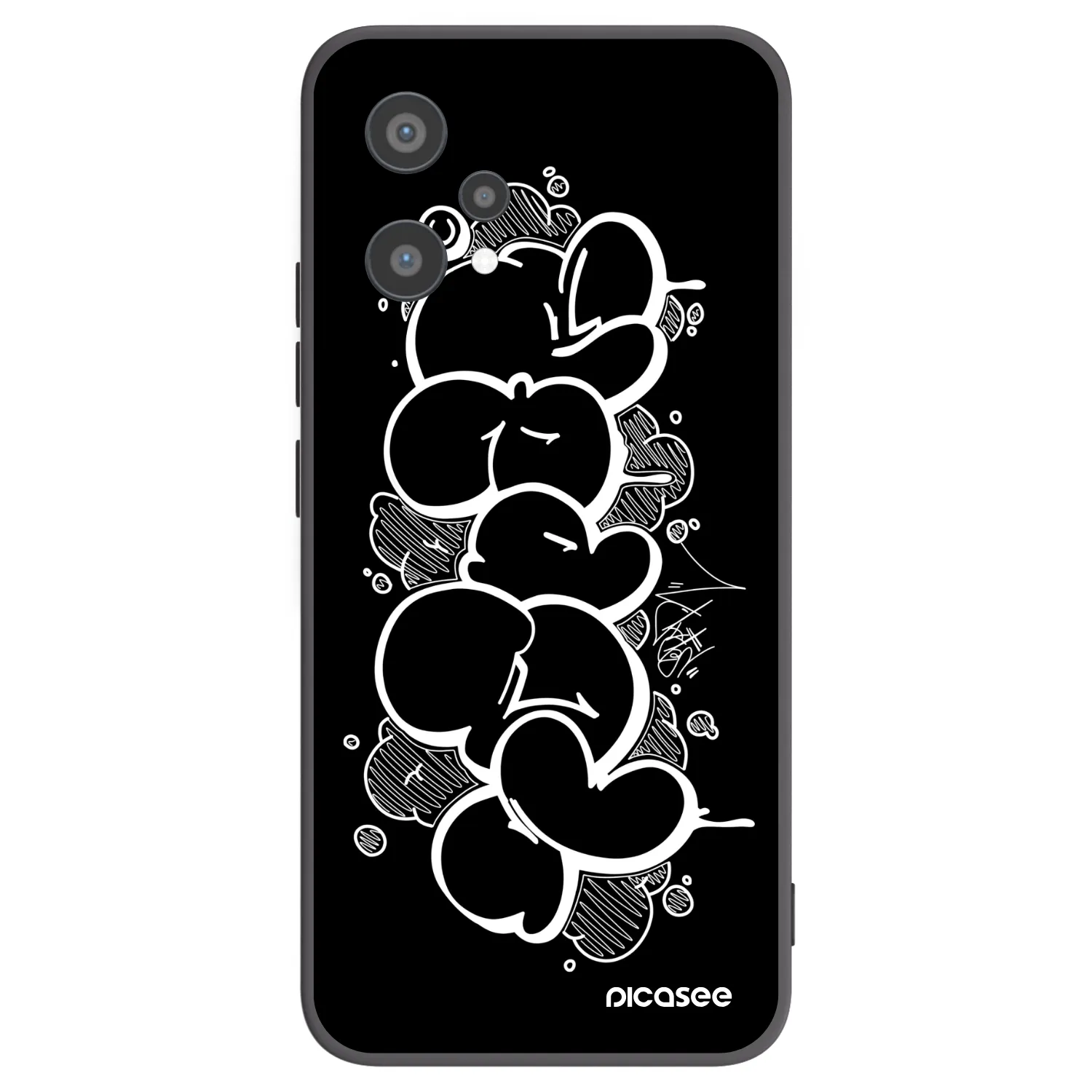 Picasee silikónový čierny obal pre Realme 9 Pro 5G - Throw UP