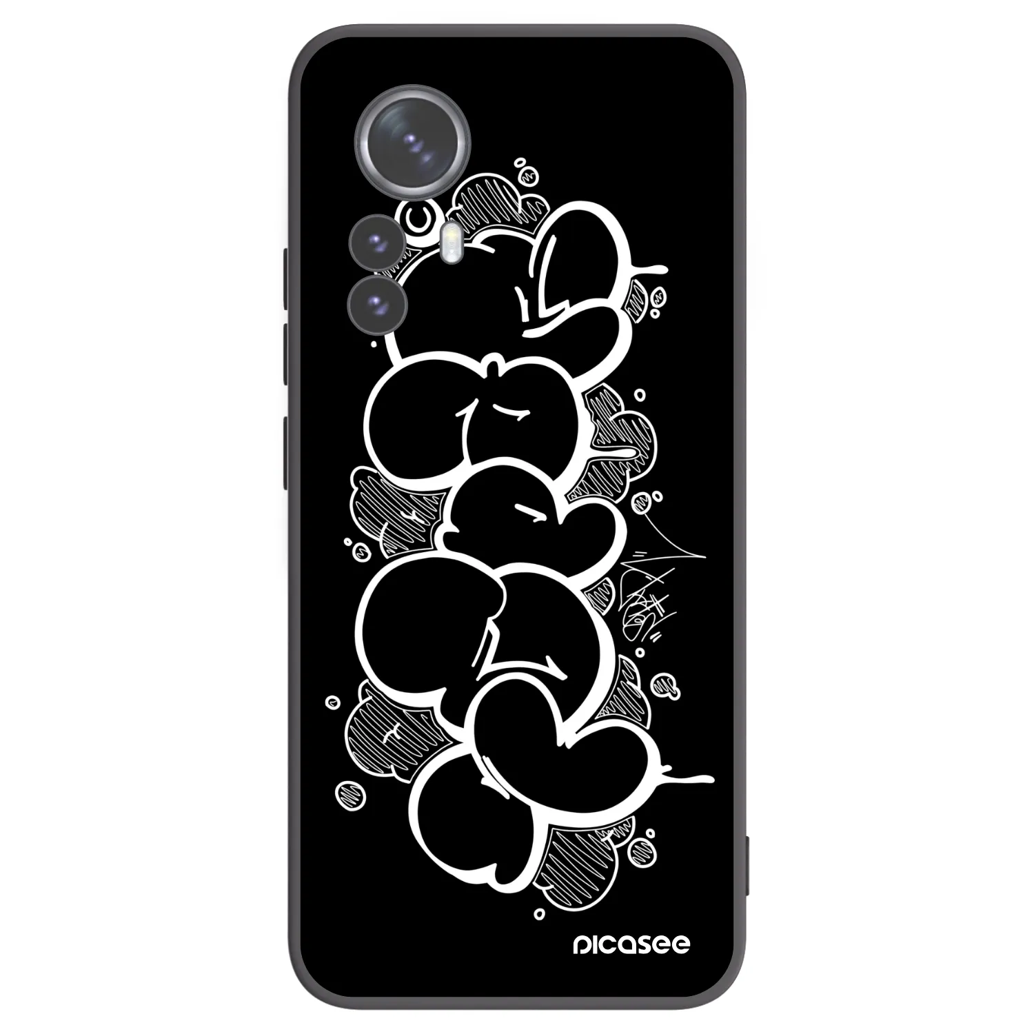 Picasee silikónový čierny obal pre Xiaomi 12 Pro - Throw UP