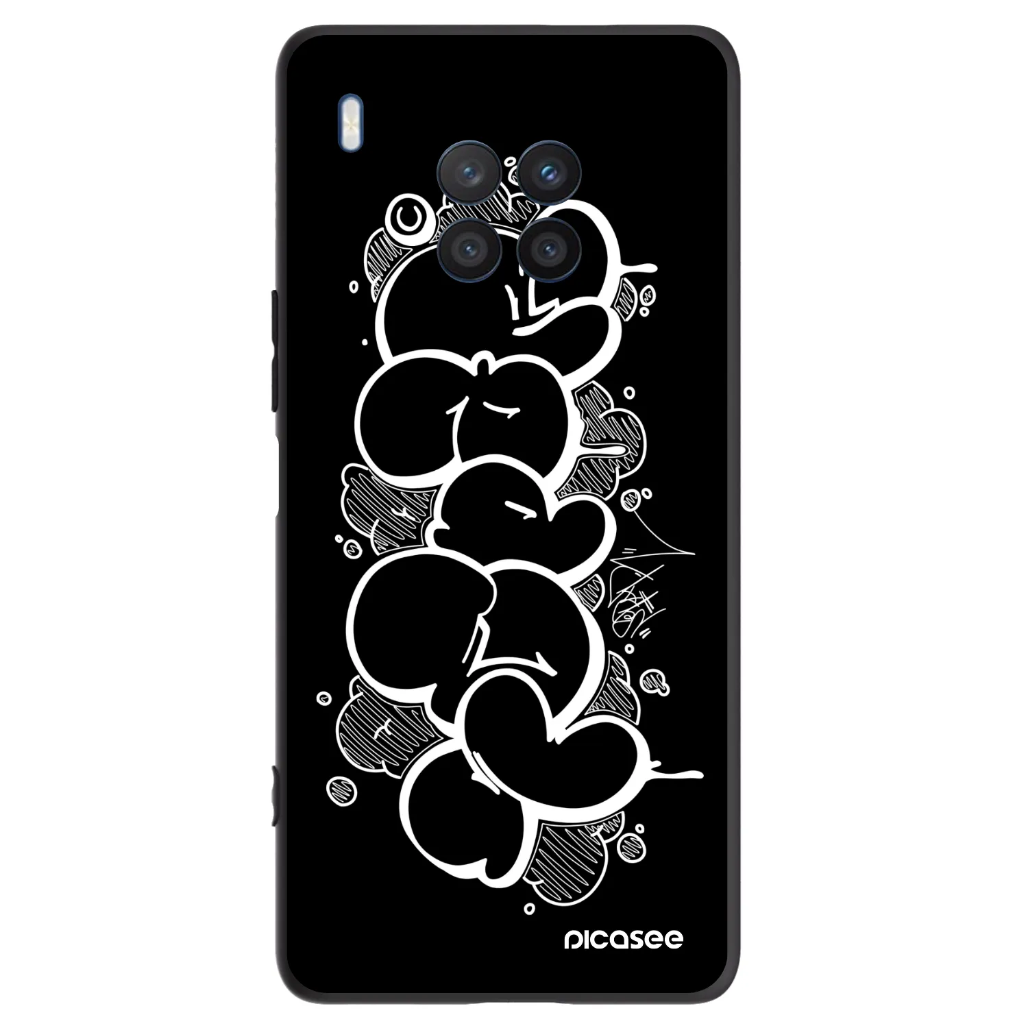 Picasee silikónový čierny obal pre Honor 50 Lite - Throw UP