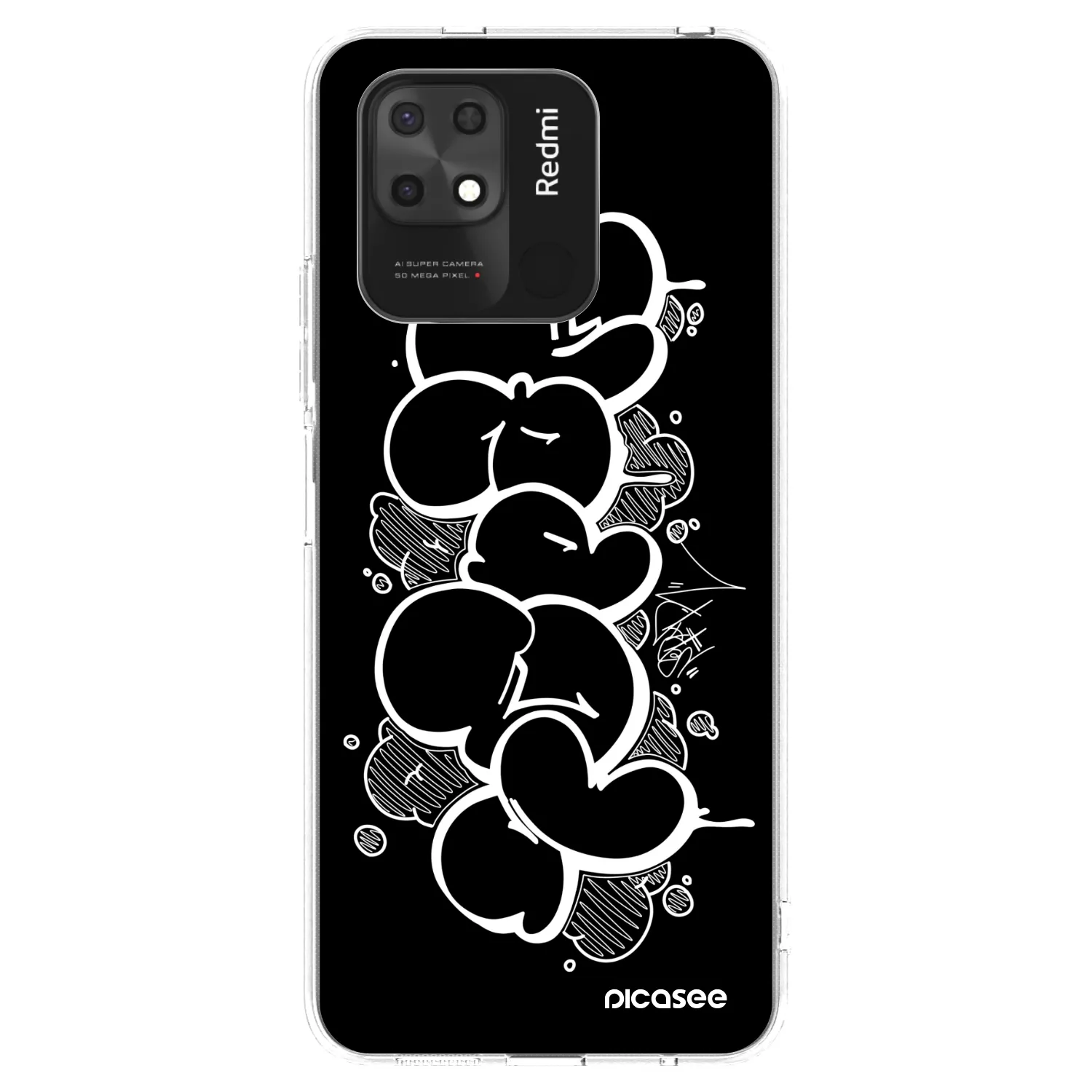 Silikónový prehľadný obal pre Xiaomi Redmi 10C - Throw UP