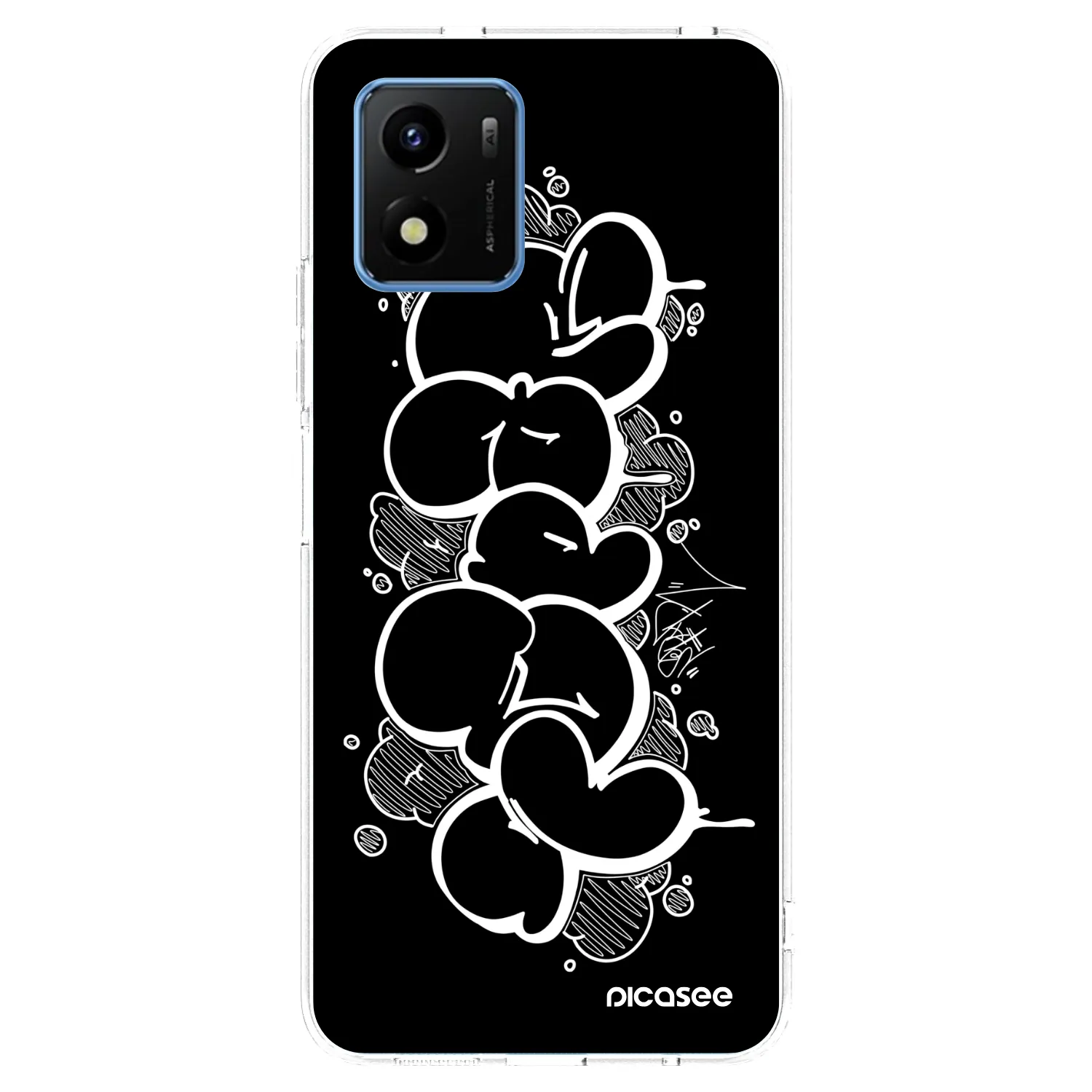 Picasee silikónový prehľadný obal pre Vivo Y01 - Throw UP