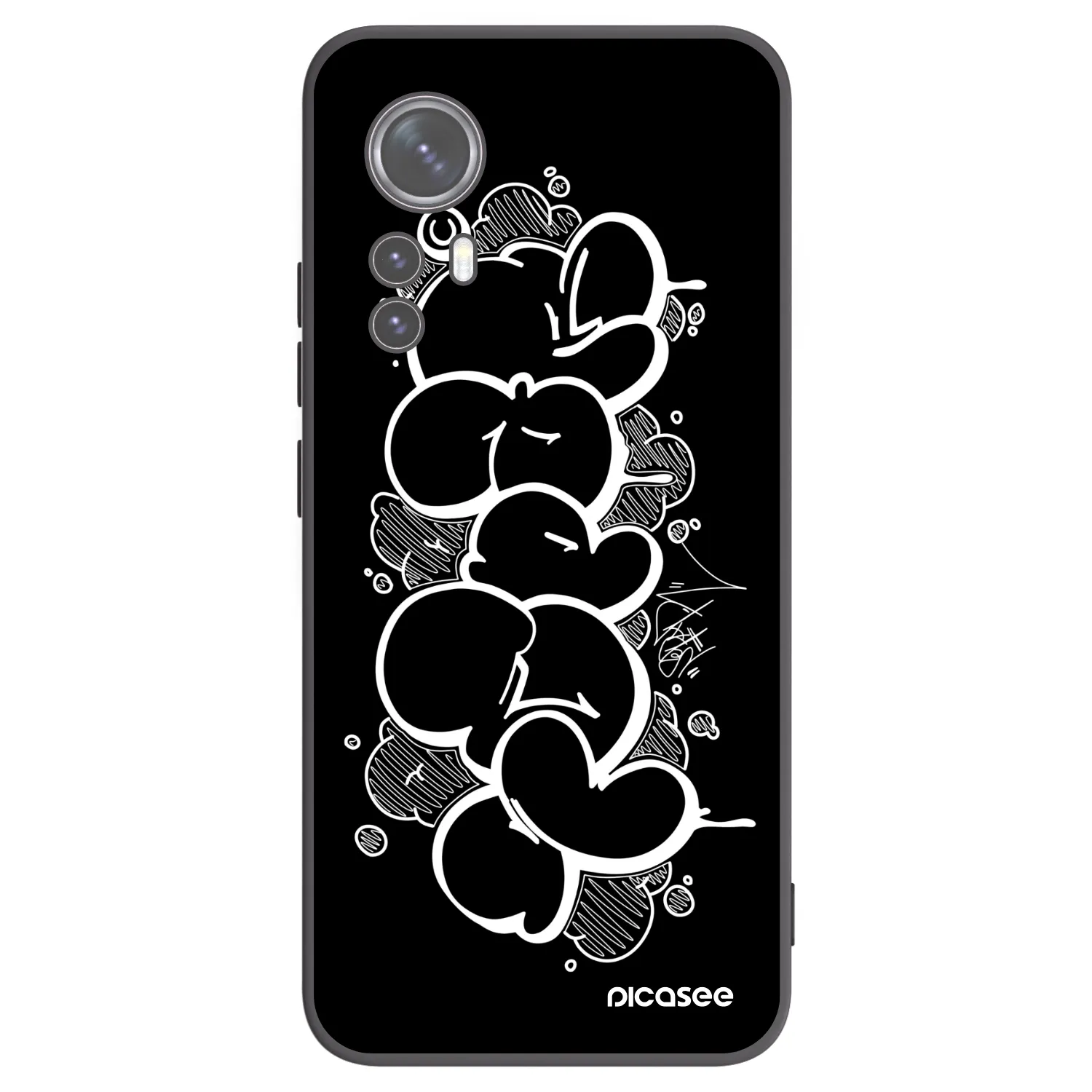 Picasee silikónový čierny obal pre Xiaomi 12X - Throw UP