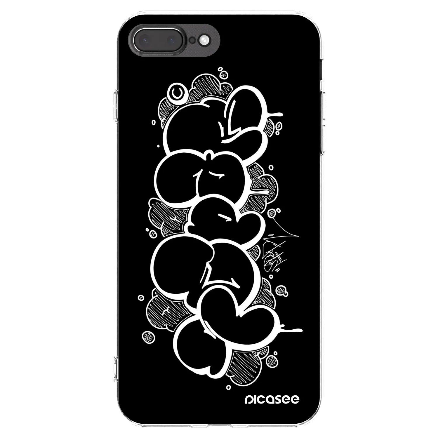 Picasee silikónový prehľadný obal pre Apple iPhone 8 Plus - Throw UP