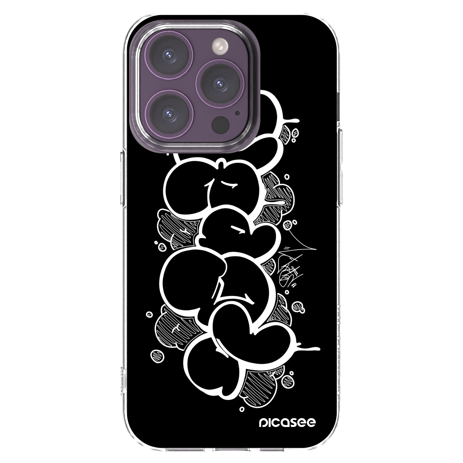 Picasee silikónový prehľadný obal pre Apple iPhone 14 Pro - Throw UP