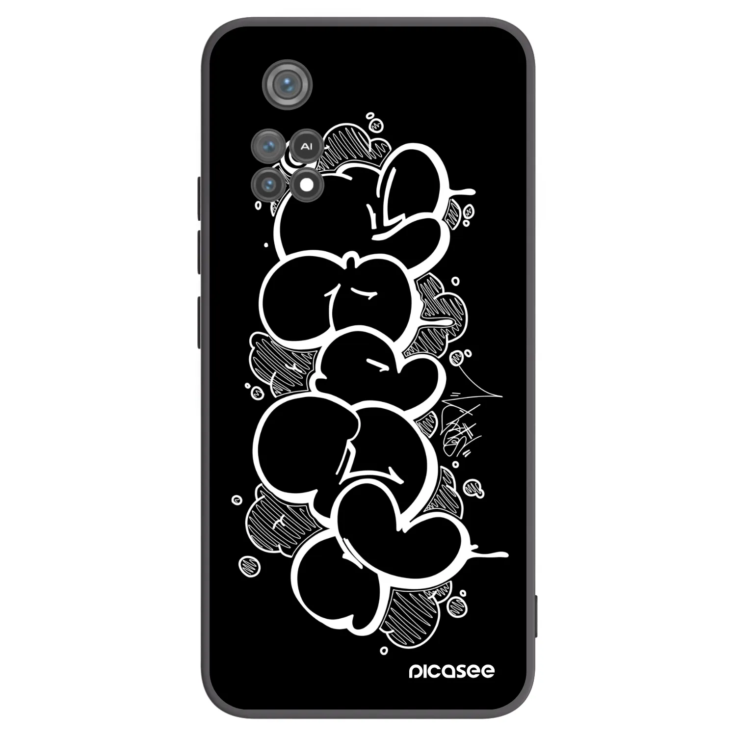 Picasee silikónový čierny obal pre Xiaomi Poco M4 Pro - Throw UP