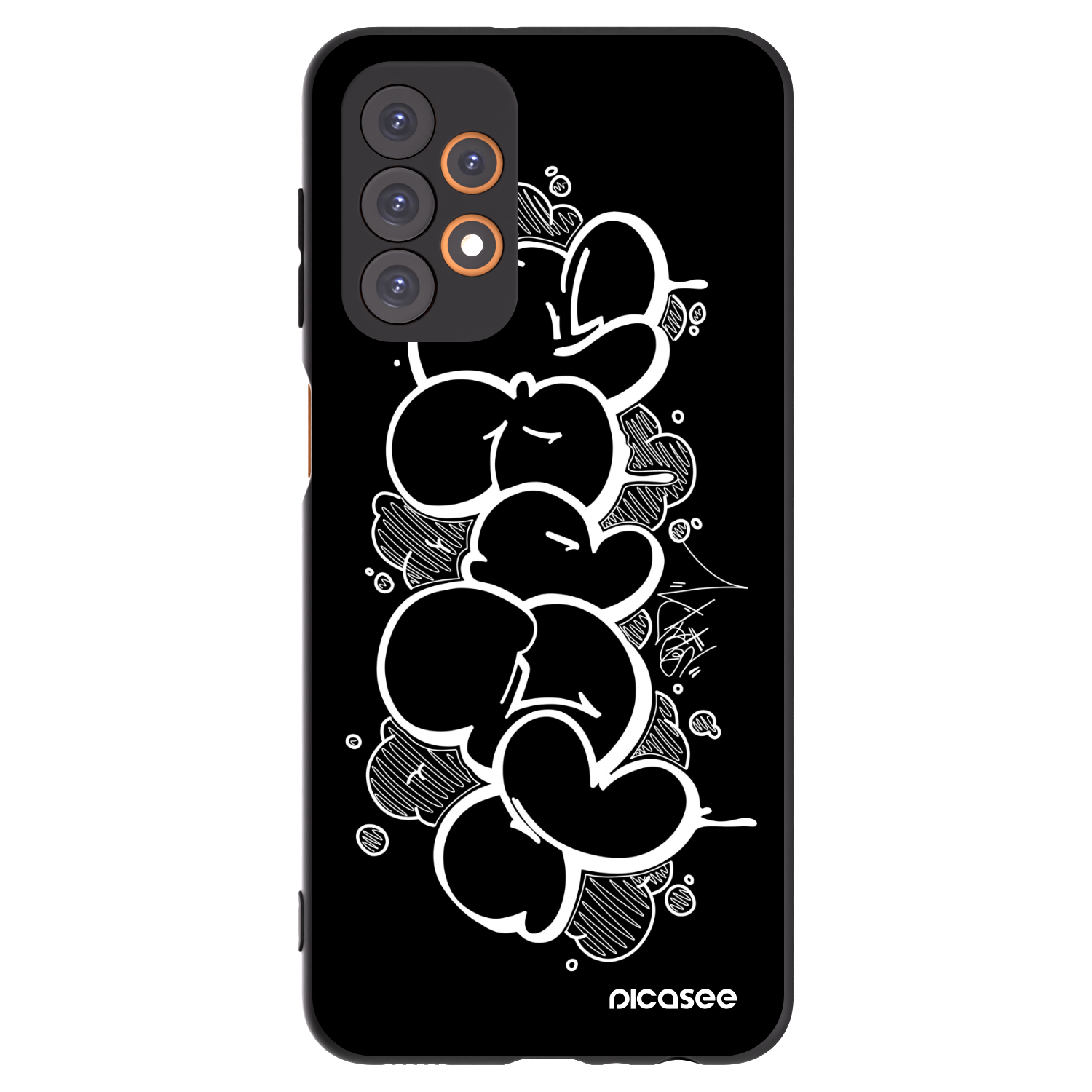 Picasee silikónový čierny obal pre Samsung Galaxy A23 A235F 4G - Throw UP