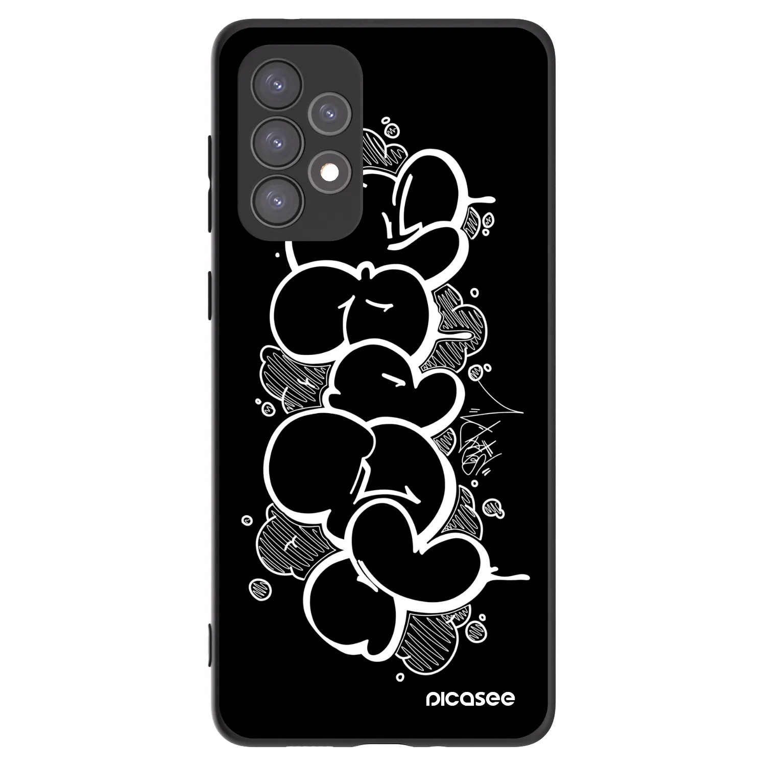 Picasee silikónový čierny obal pre Samsung Galaxy A73 5G - Throw UP