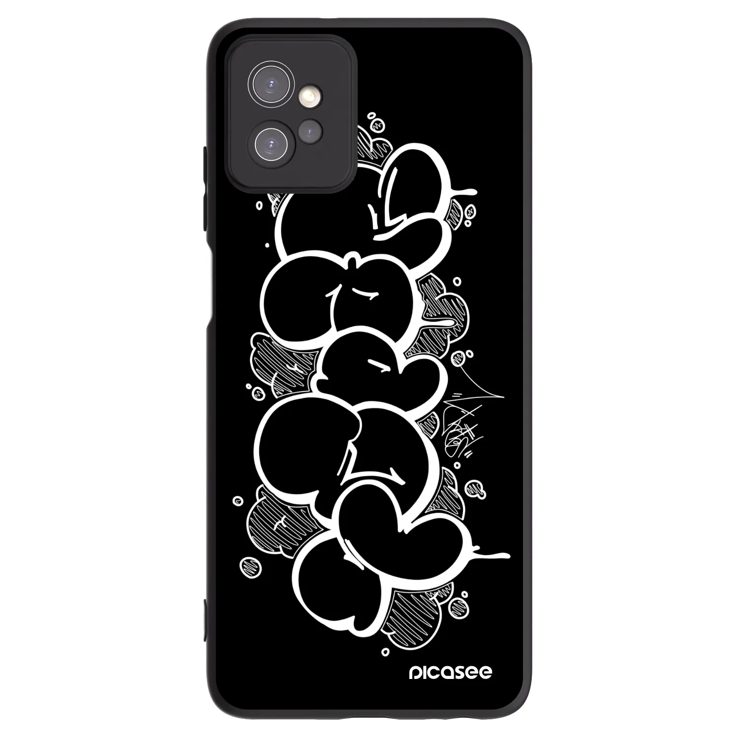 Picasee silikónový čierny obal pre Motorola Moto G32 - Throw UP