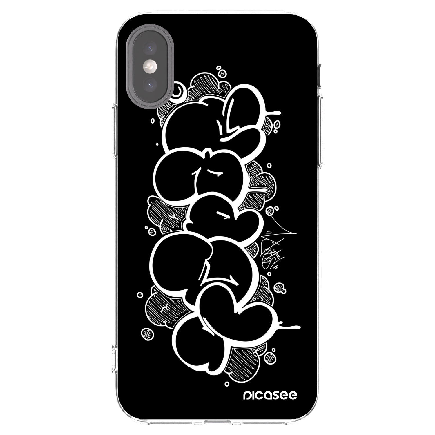 Picasee silikónový prehľadný obal pre Apple iPhone X/XS - Throw UP