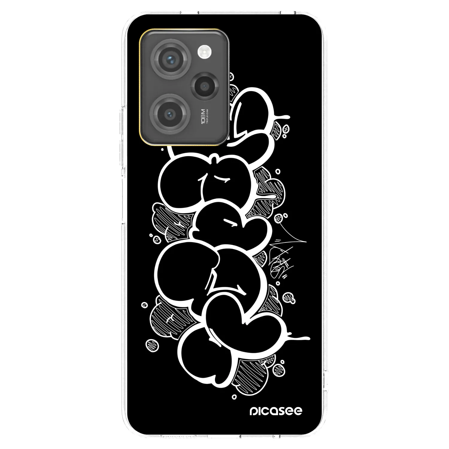 Picasee silikónový čierny obal pre Xiaomi Poco X5 Pro - Throw UP