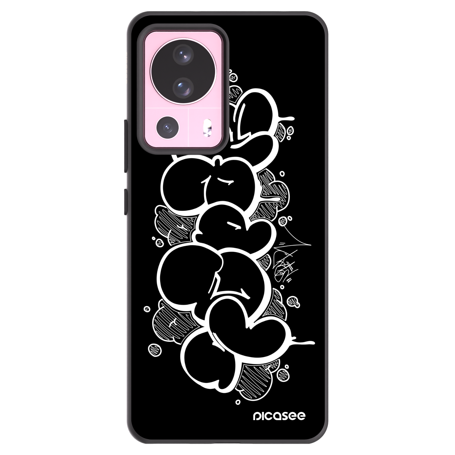Picasee silikónový čierny obal pre Xiaomi 13 Lite - Throw UP