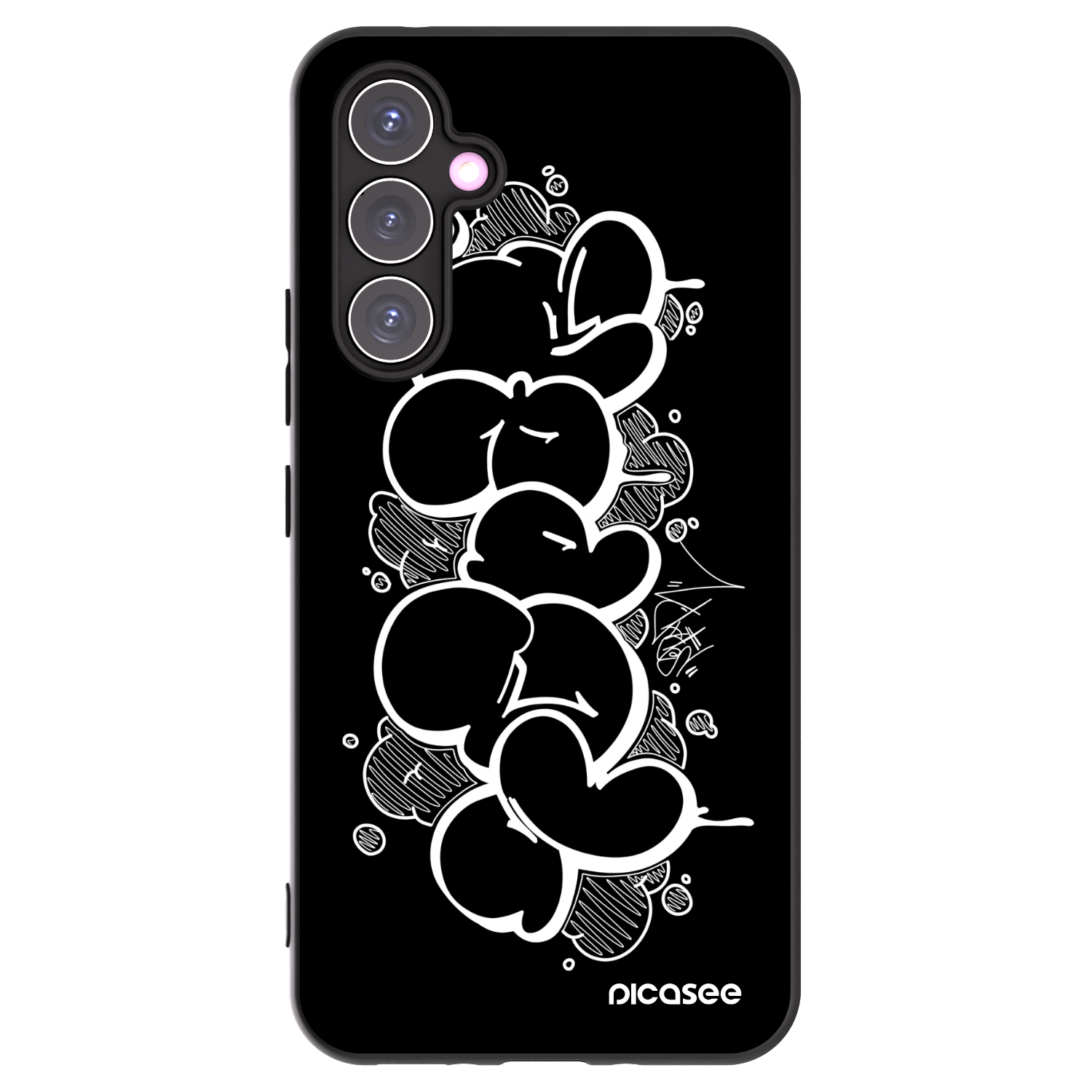Picasee silikónový čierny obal pre Samsung Galaxy A54 5G A546B - Throw UP