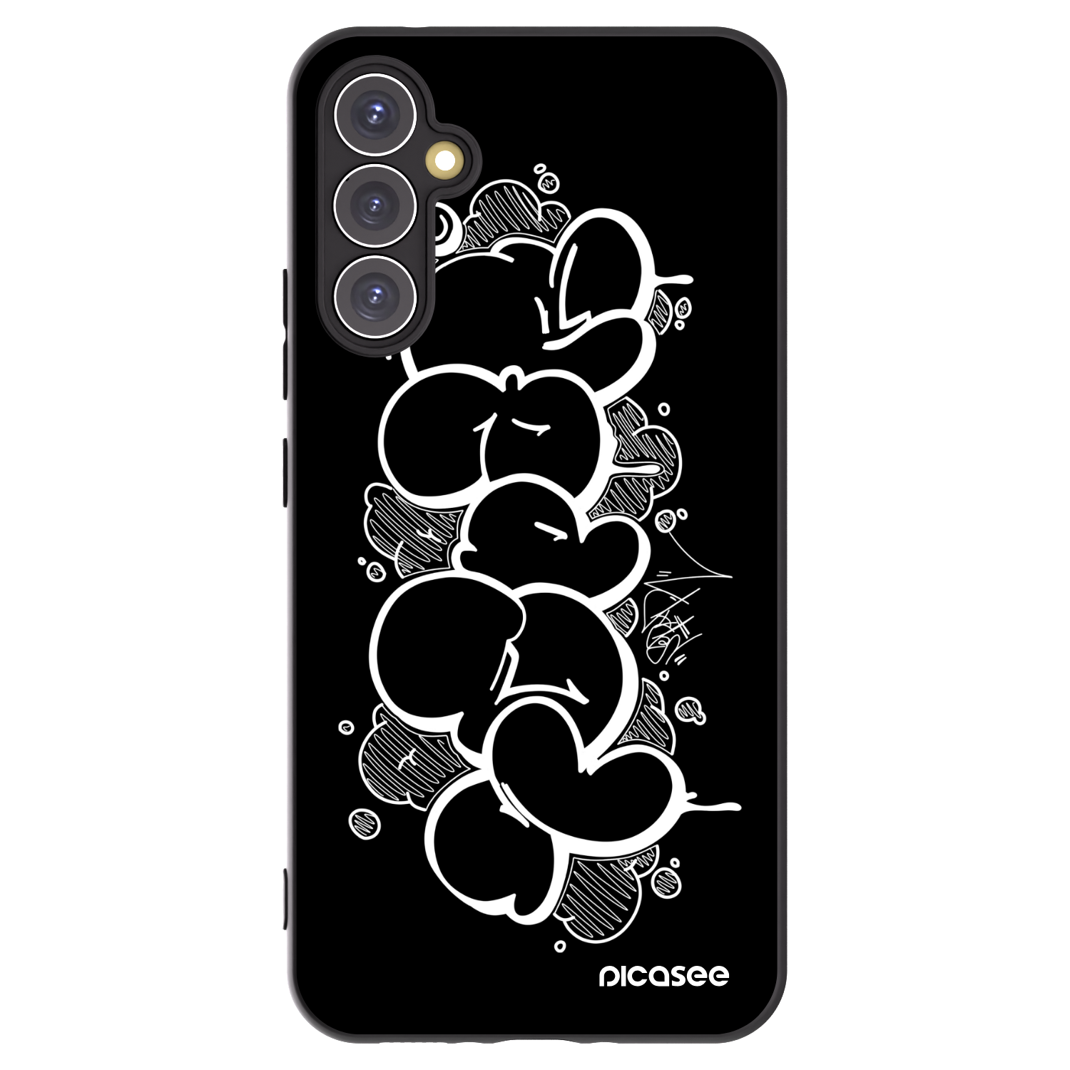 Picasee silikónový čierny obal pre Samsung Galaxy A34 5G A346B - Throw UP
